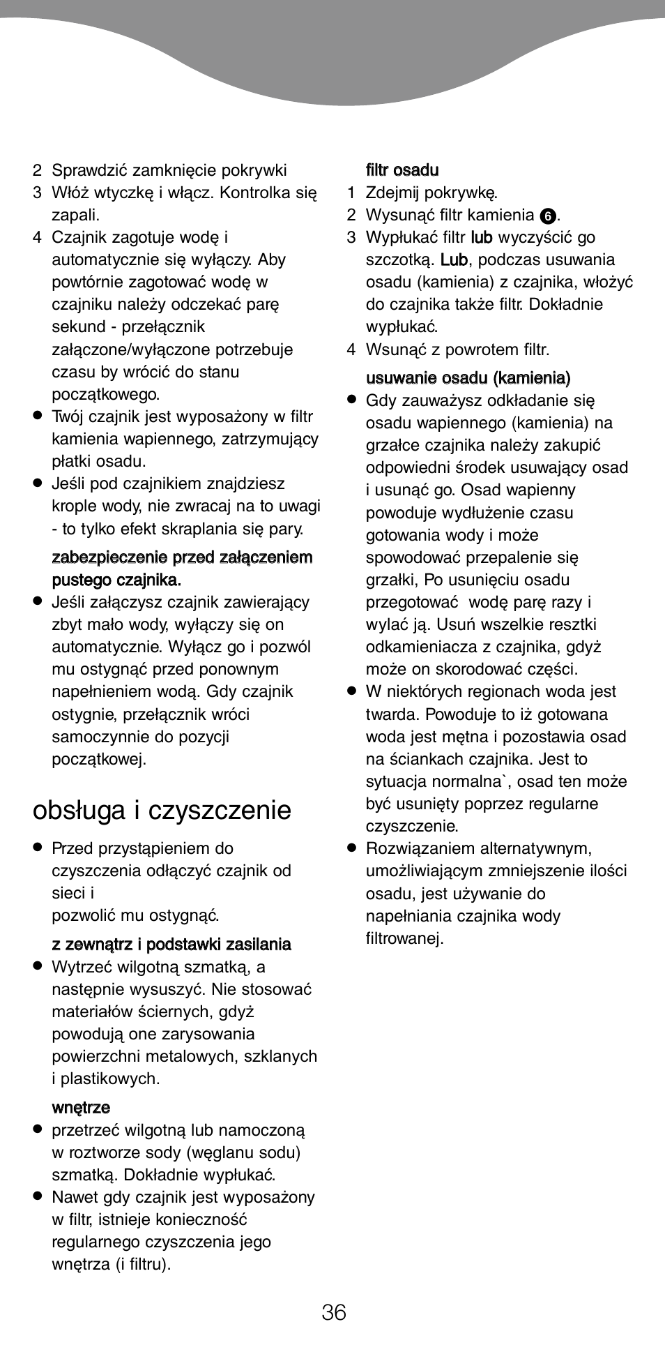 Obsługa i czyszczenie | Kenwood SK887 User Manual | Page 39 / 48