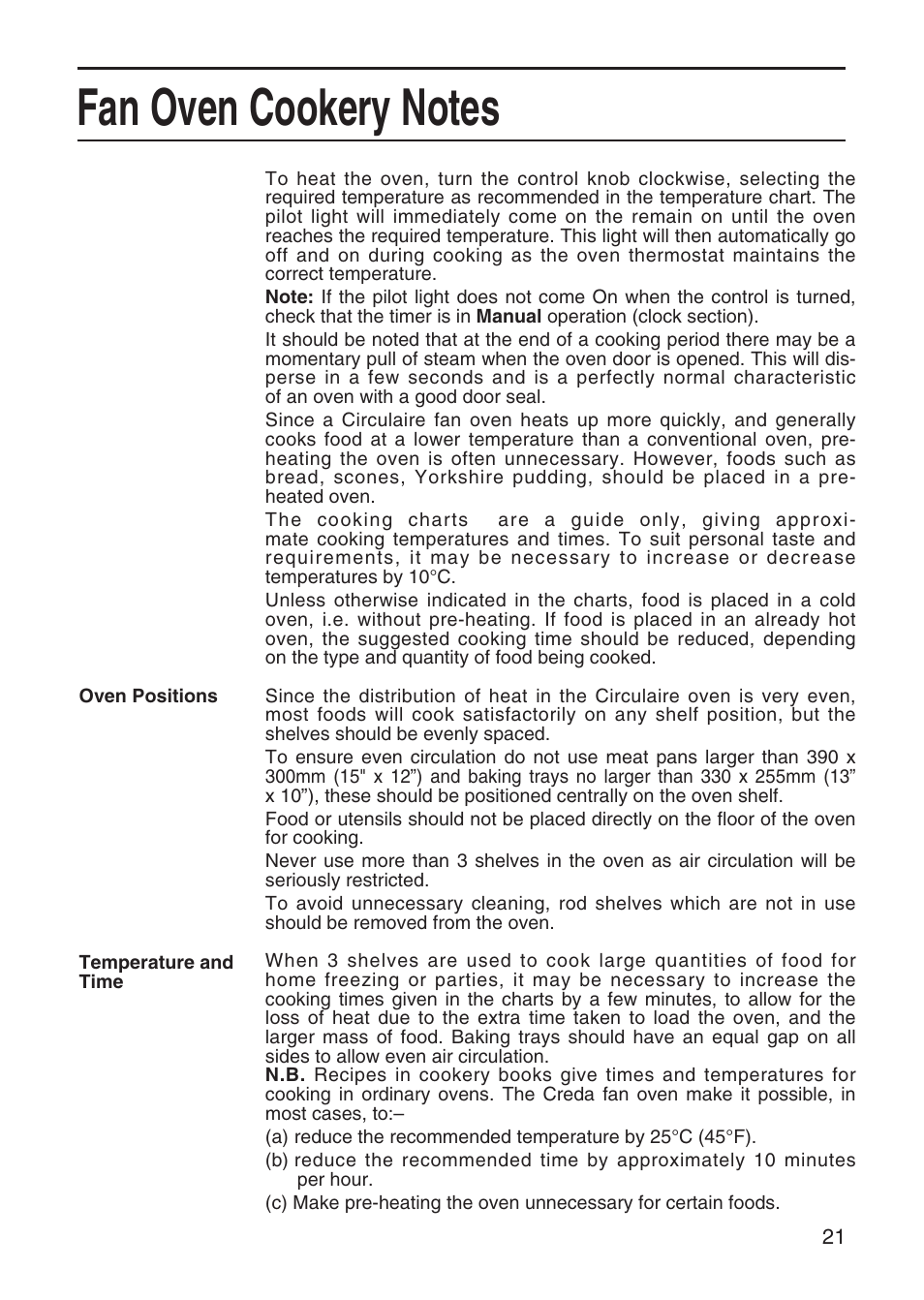 Hotpoint EG95 User Manual | Page 21 / 44