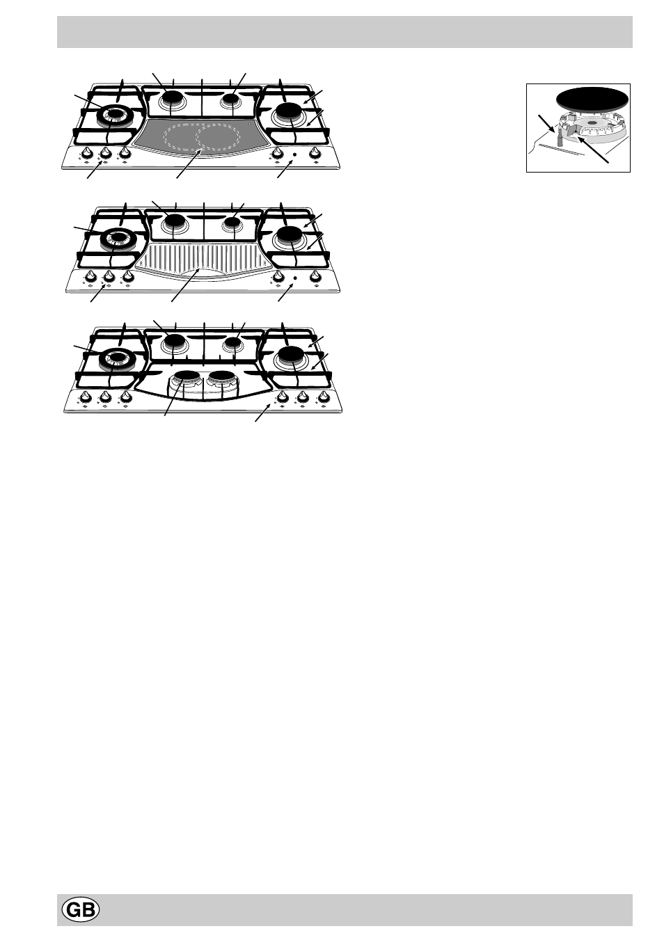 Know your hob | Hotpoint GF941 User Manual | Page 6 / 20