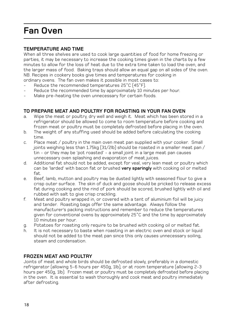 Fan oven | Hotpoint EG1000EX User Manual | Page 18 / 36