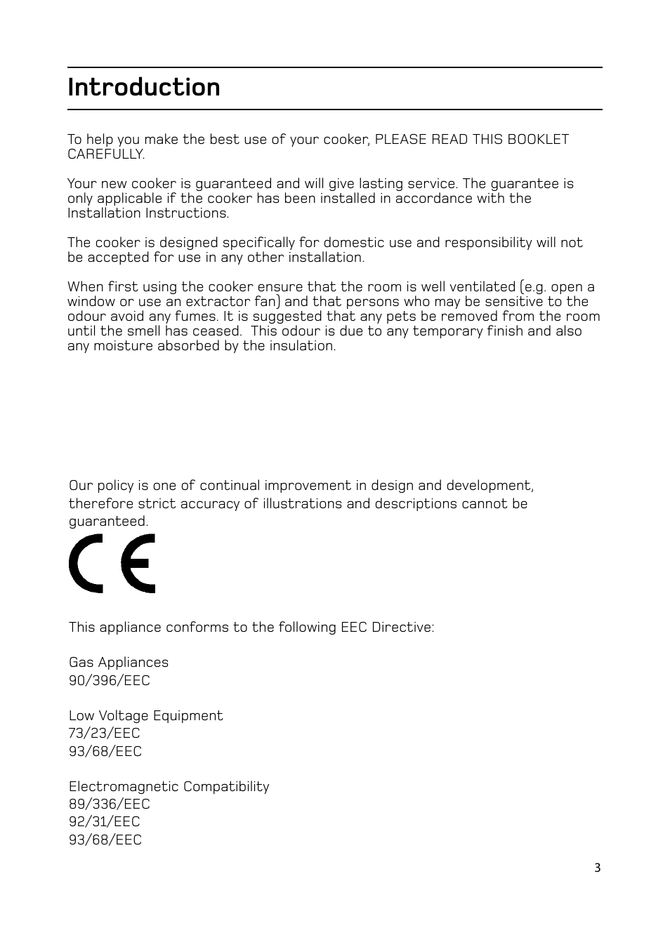 Introduction | Hotpoint EG1000EX User Manual | Page 3 / 36