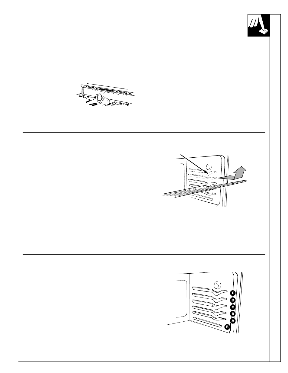 Oven vents, Shelves, Using y our oven | Oven vents shelf positions, Oven shelves | Hotpoint RGB744 User Manual | Page 15 / 56