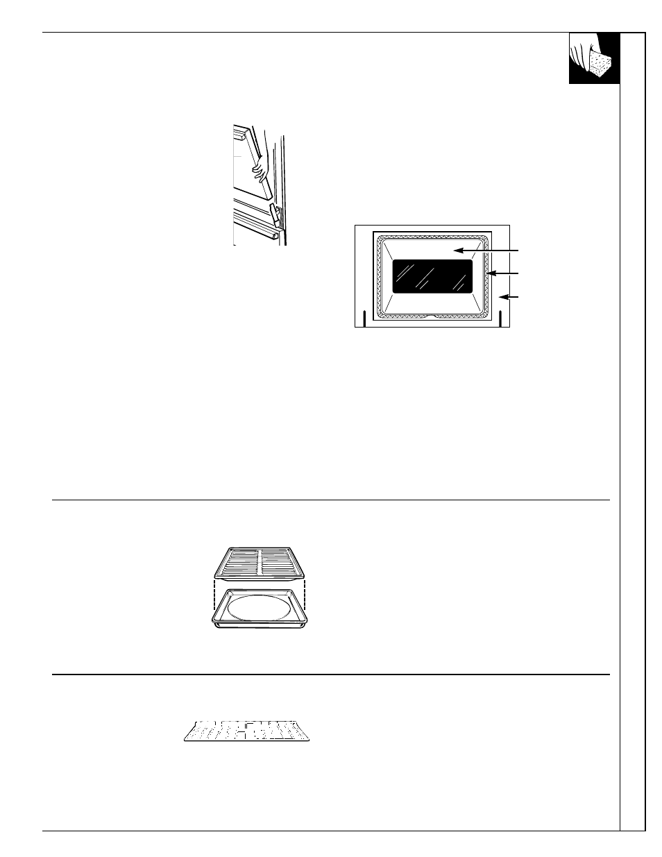 Door removal, Car e and cleaning | Hotpoint RGB744 User Manual | Page 31 / 56