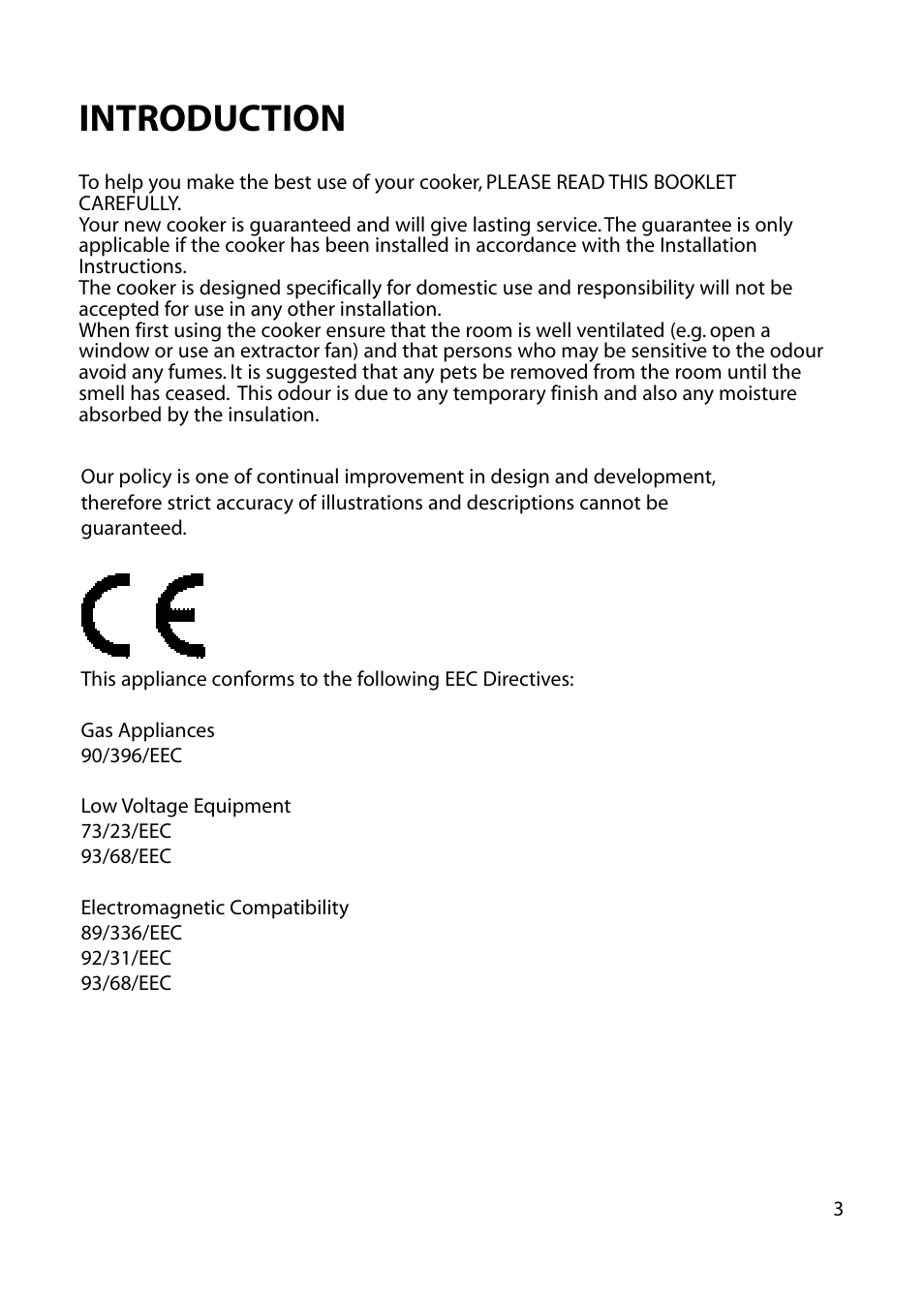 Introduction | Hotpoint EG52 User Manual | Page 3 / 28