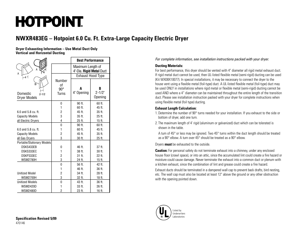 Hotpoint NWXR483EG User Manual | Page 2 / 3