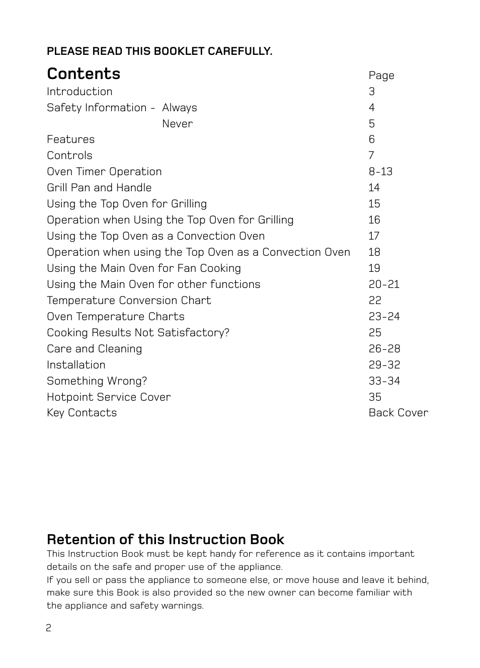 Hotpoint S130E Mk2 User Manual | Page 2 / 36