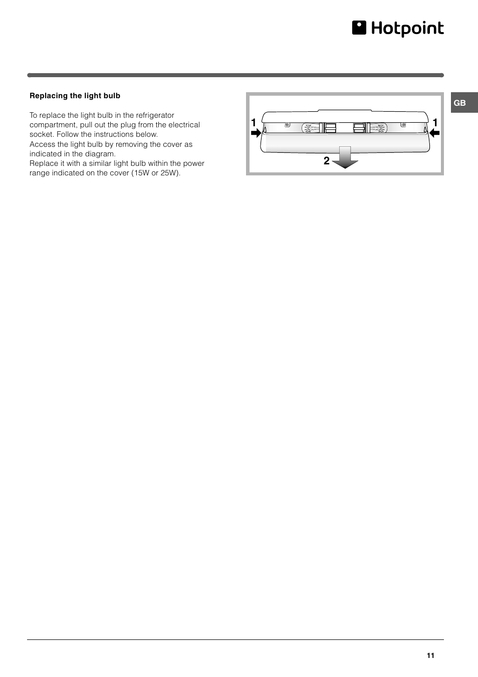 Hotpoint HME400N User Manual | Page 11 / 16