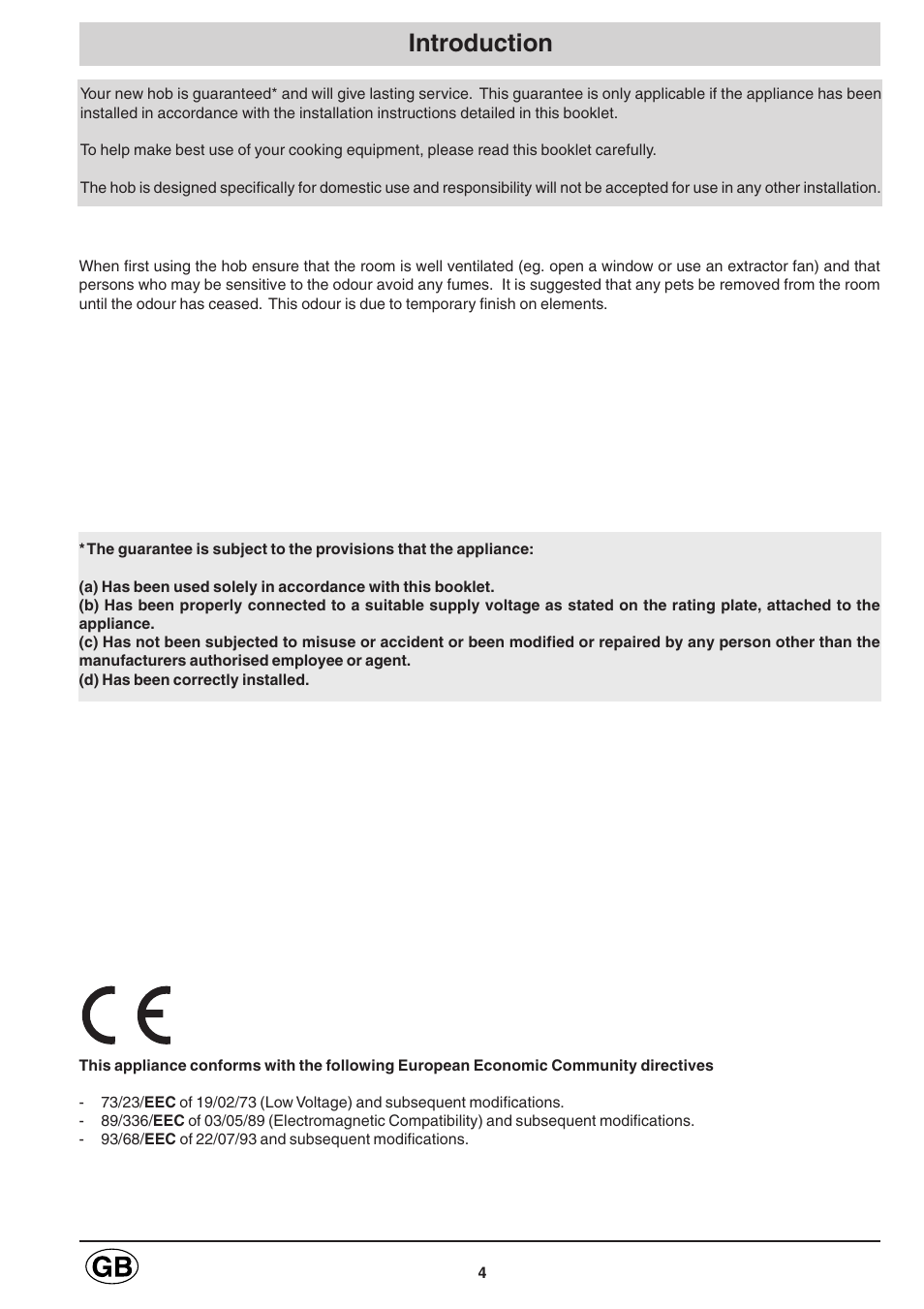 Introduction | Hotpoint E600 User Manual | Page 4 / 16