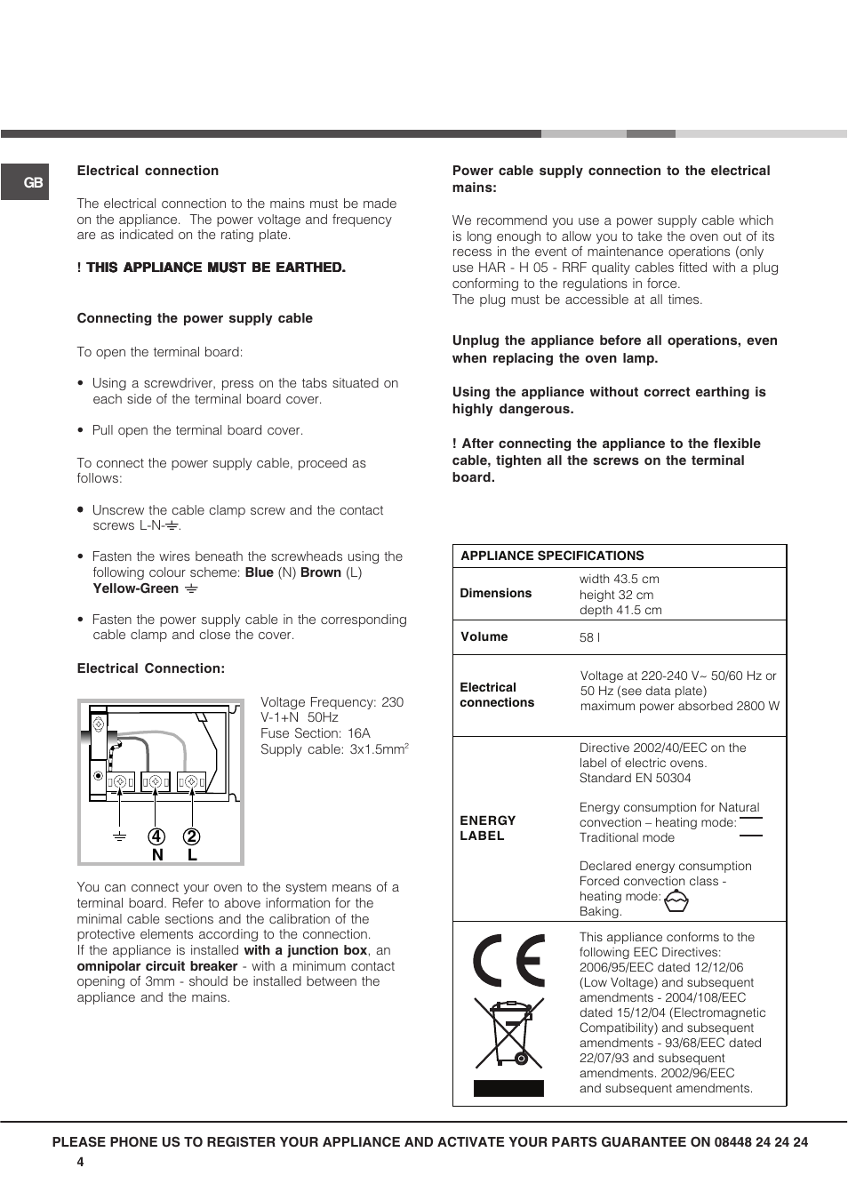 Hotpoint SX User Manual | Page 4 / 16