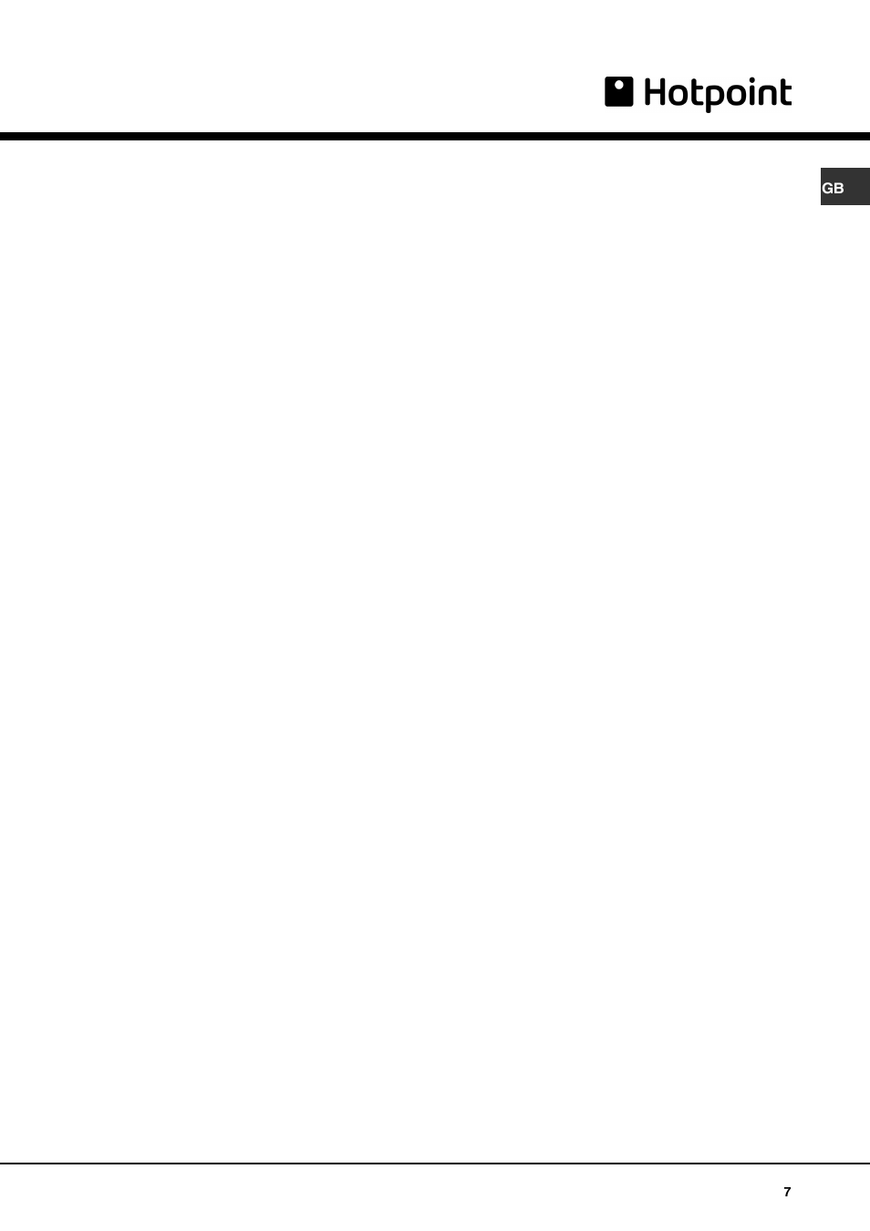 Hotpoint SHL532X User Manual | Page 7 / 8