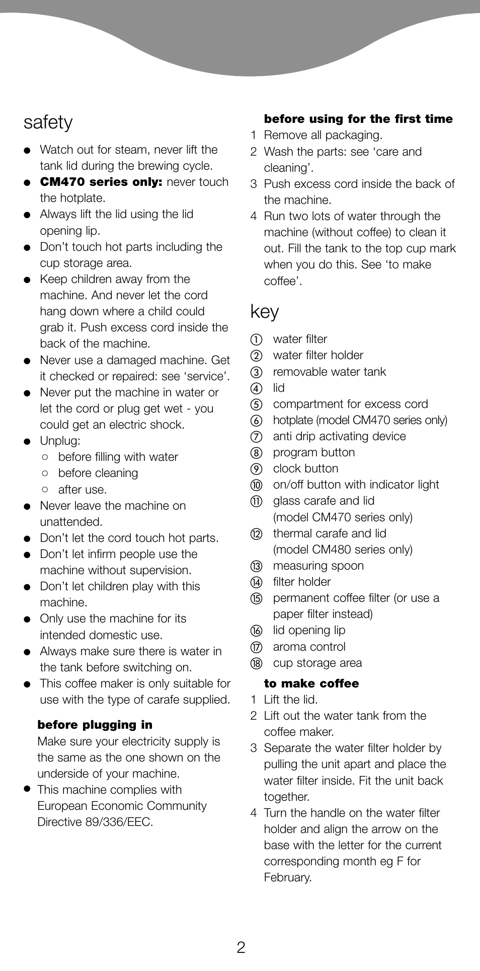 Safety | Kenwood CM470 series User Manual | Page 5 / 74