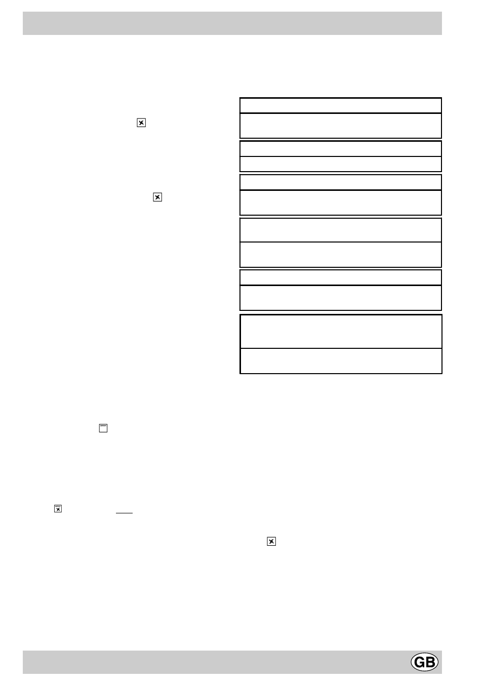 Cooking advice | Hotpoint ST55X - ST52 User Manual | Page 7 / 16