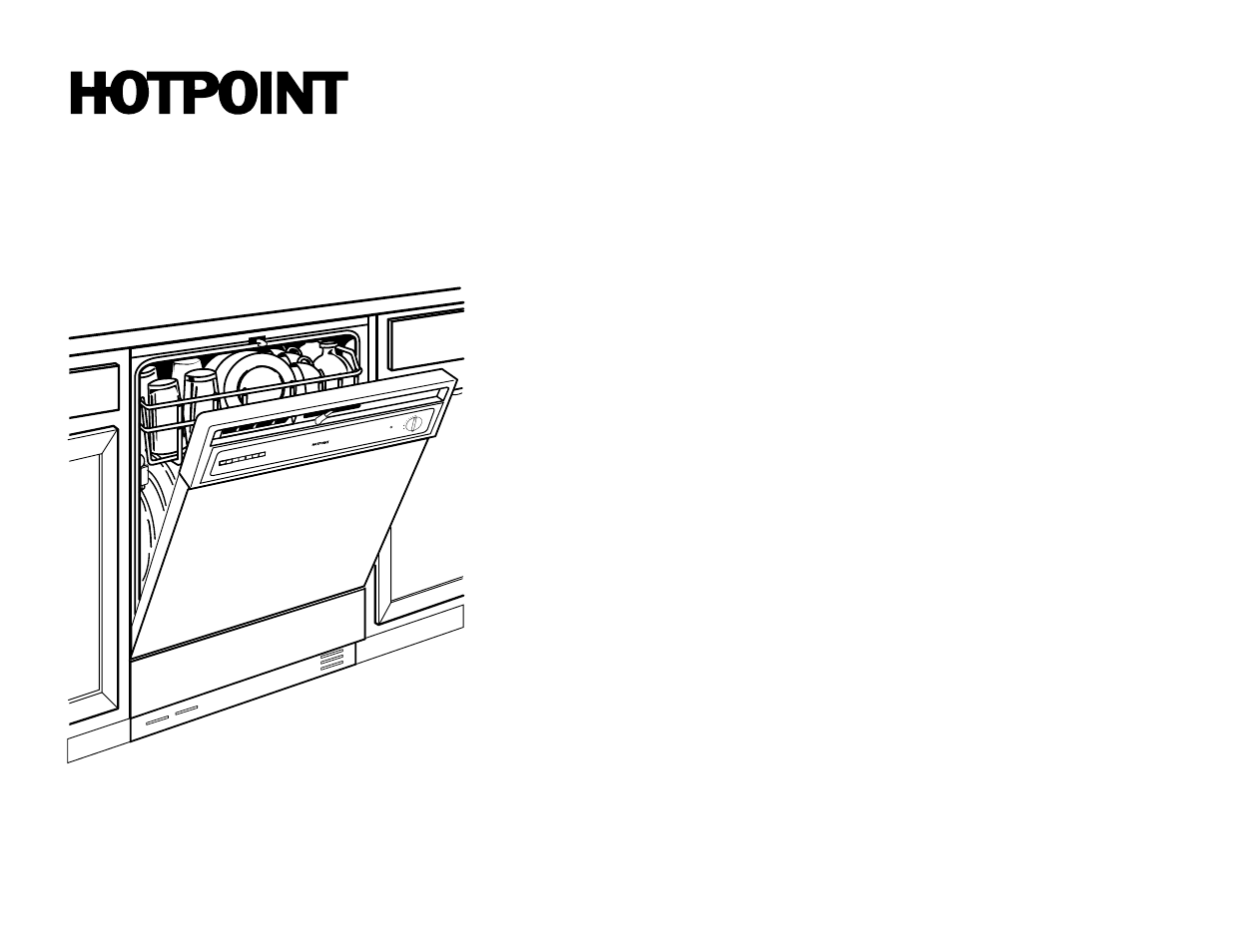 Hda3430zww—built-in dishwasher | Hotpoint HDA3430ZWW User Manual | Page 2 / 2