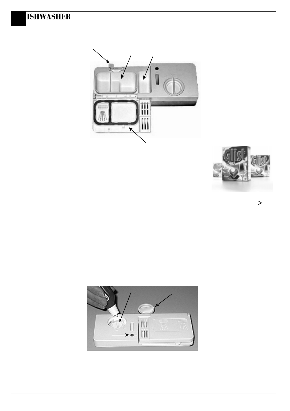 Before using your dishwasher, Ishwasher | Hotpoint BFT68 User Manual | Page 12 / 20