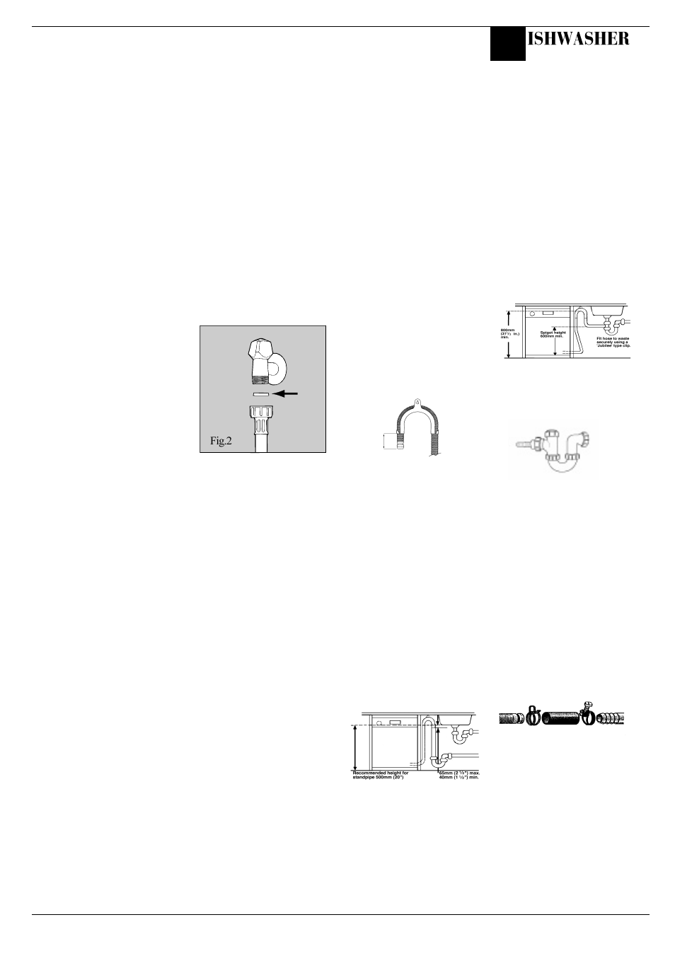 Installation, Ishwasher | Hotpoint BFT68 User Manual | Page 7 / 20