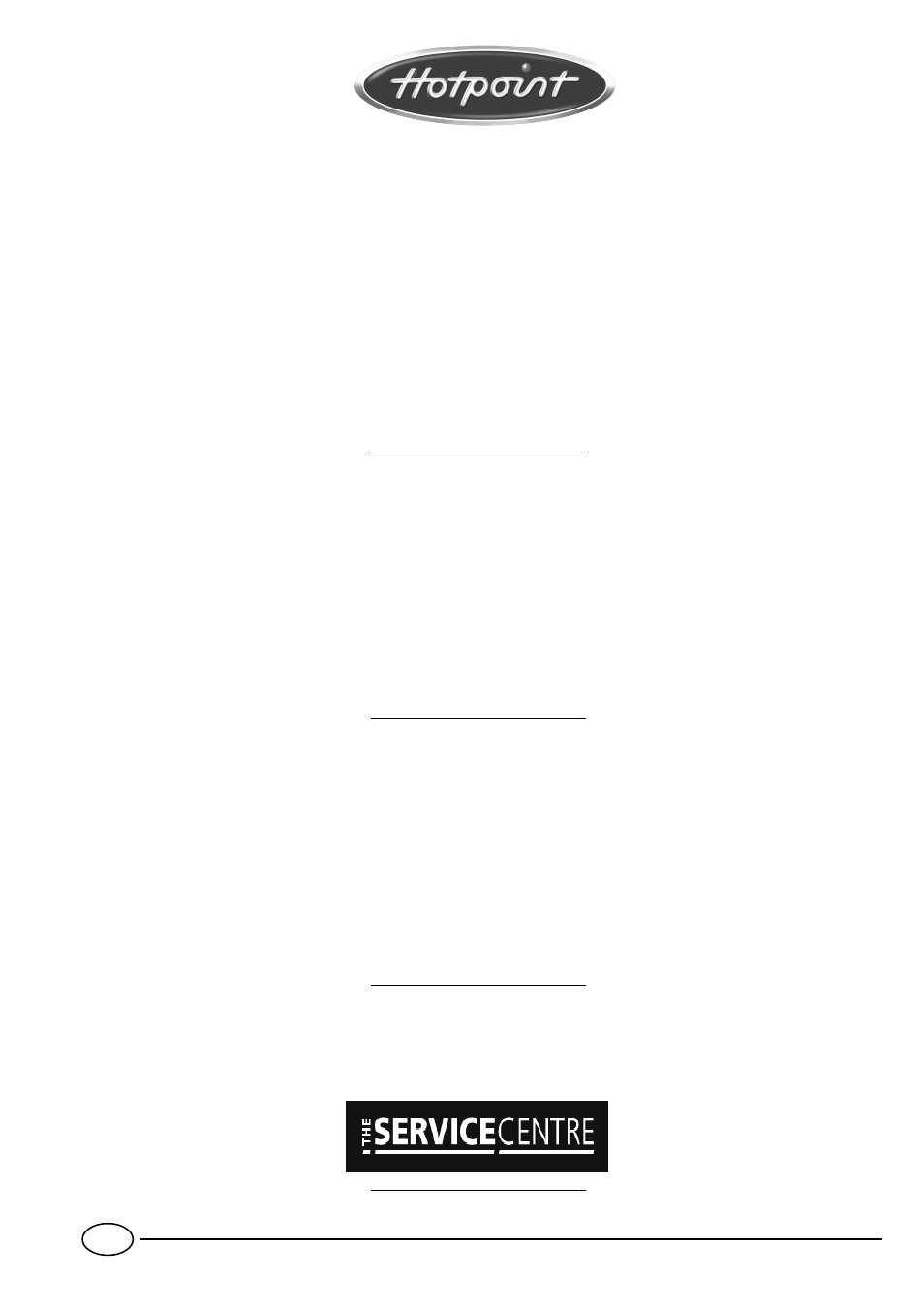 After sales service | Hotpoint SY11 User Manual | Page 14 / 16