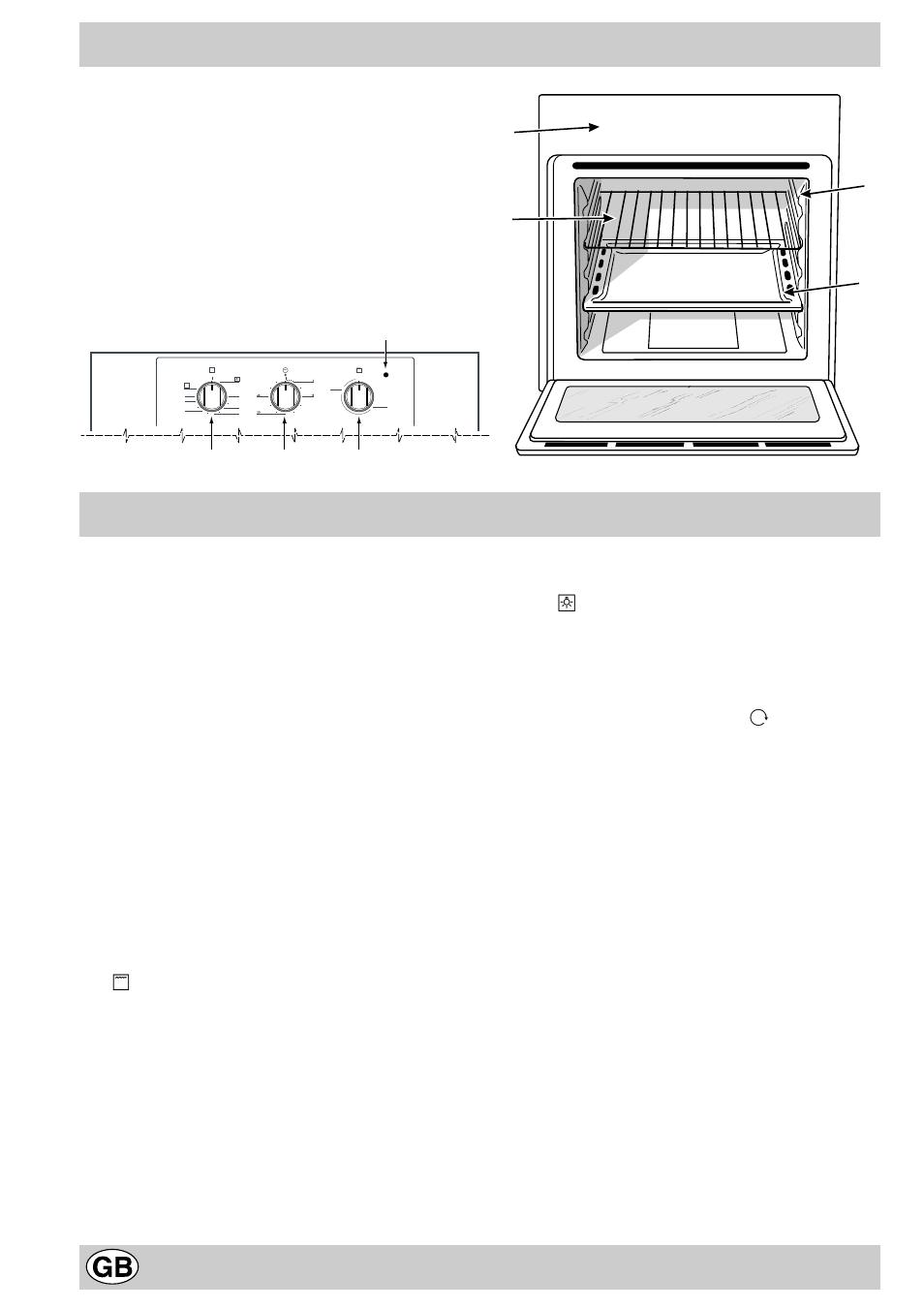 Know your oven, The controls, Ga f h | Hotpoint SY11 User Manual | Page 6 / 16