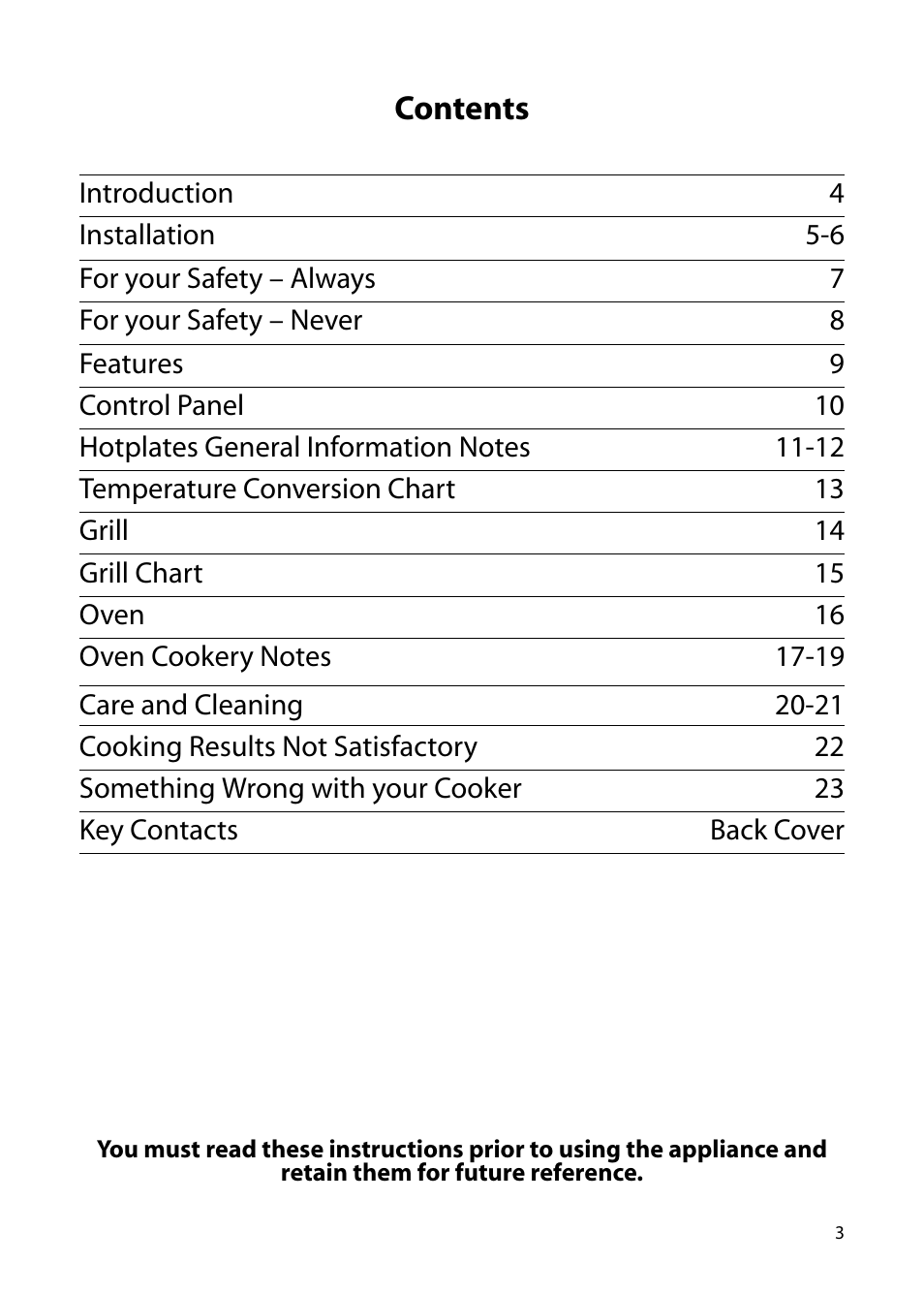 Hotpoint C150E User Manual | Page 3 / 24