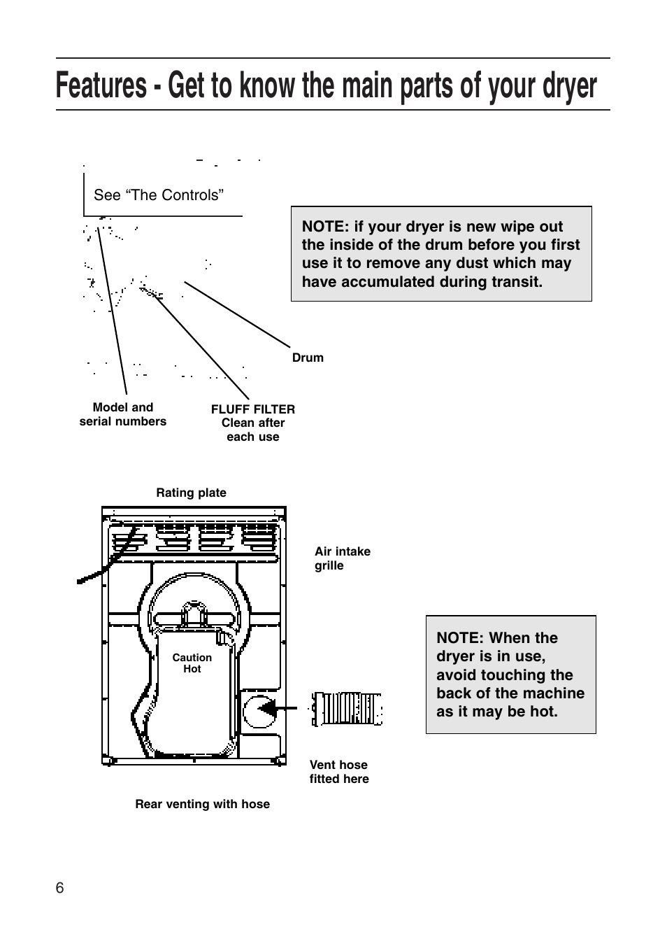 Hotpoint Tumble Dryer User Manual | Page 6 / 24