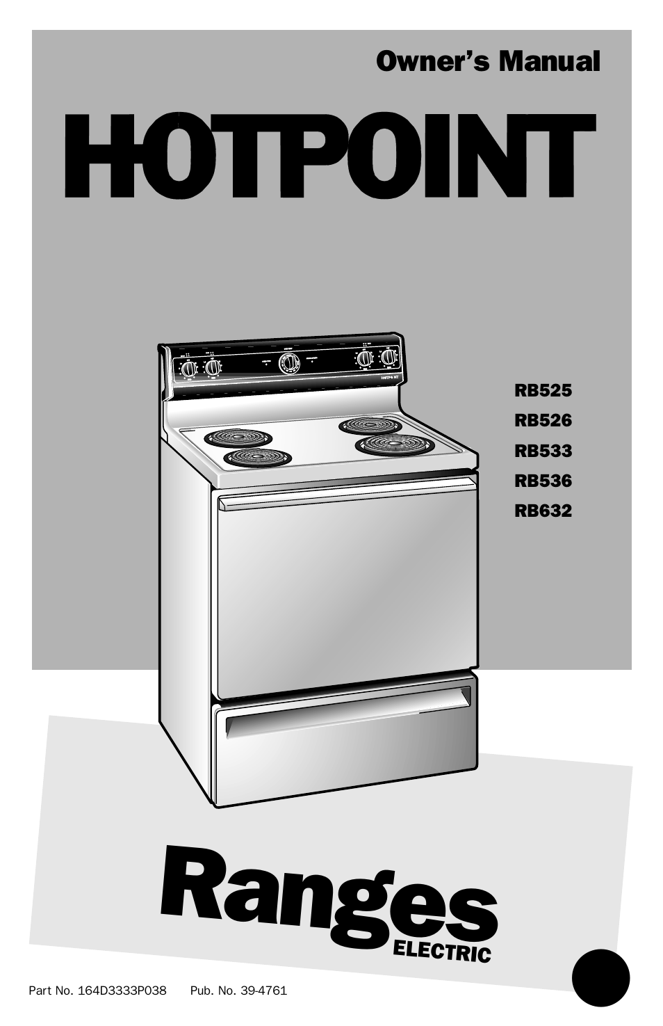 Hotpoint RB533 User Manual | 40 pages