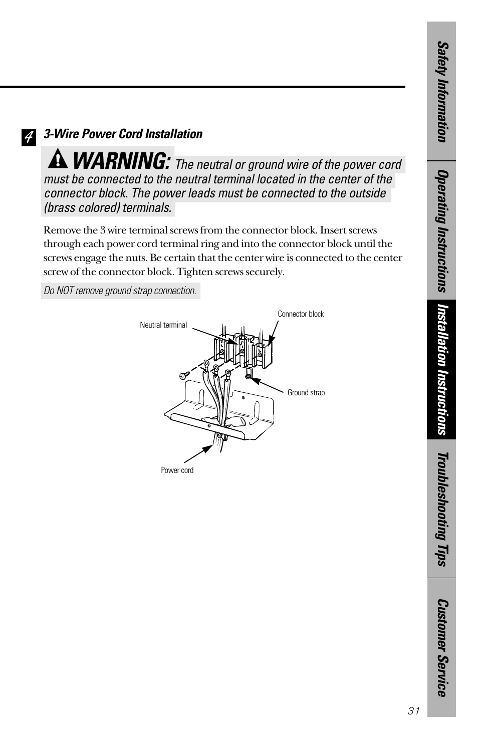 Warning | Hotpoint RB533 User Manual | Page 31 / 40