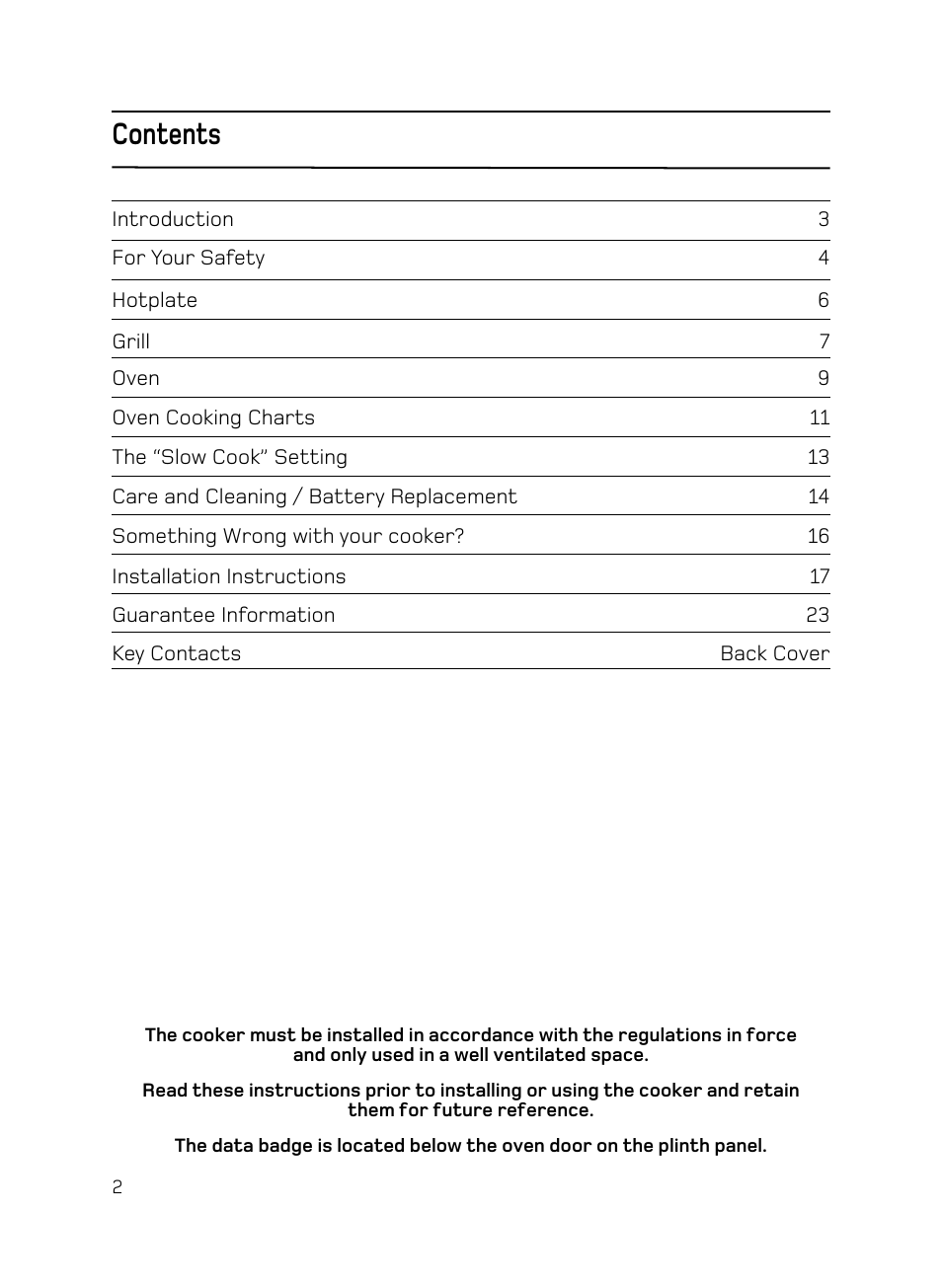 Hotpoint C150 User Manual | Page 2 / 24