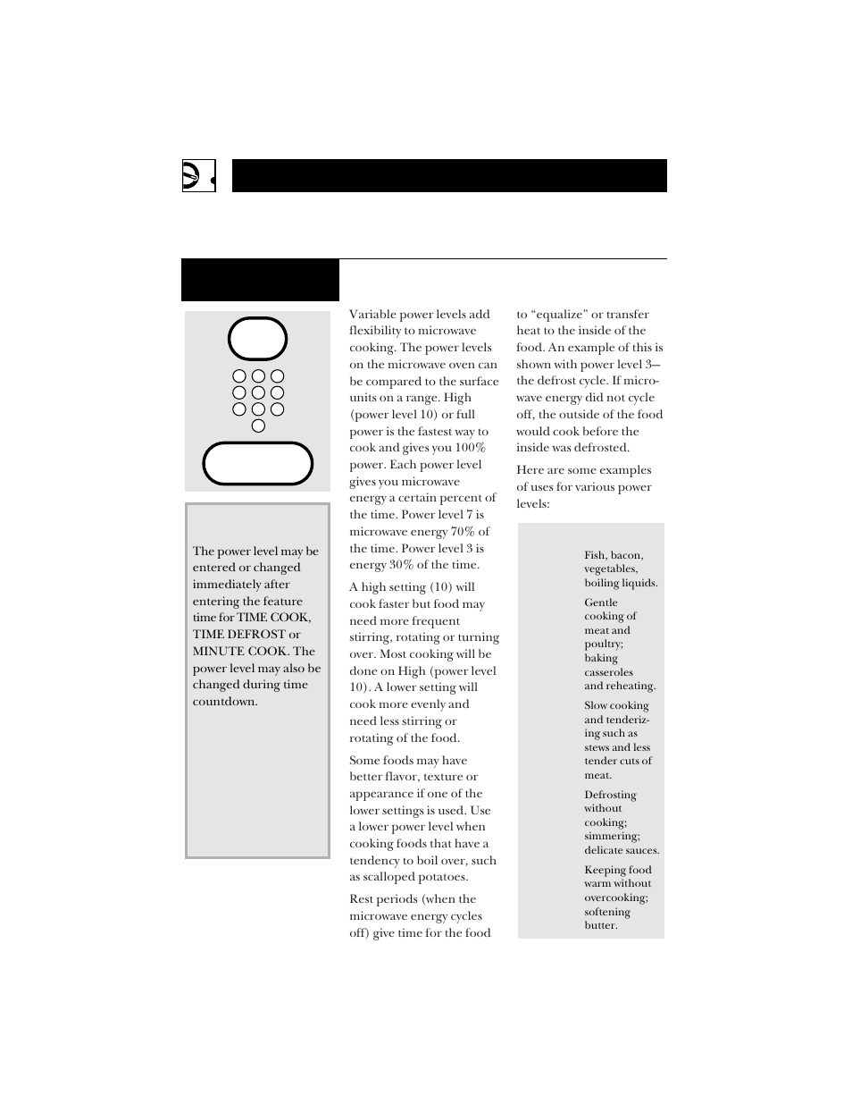 Operating instructions, Changing power levels | Hotpoint RVM1425 User Manual | Page 14 / 40