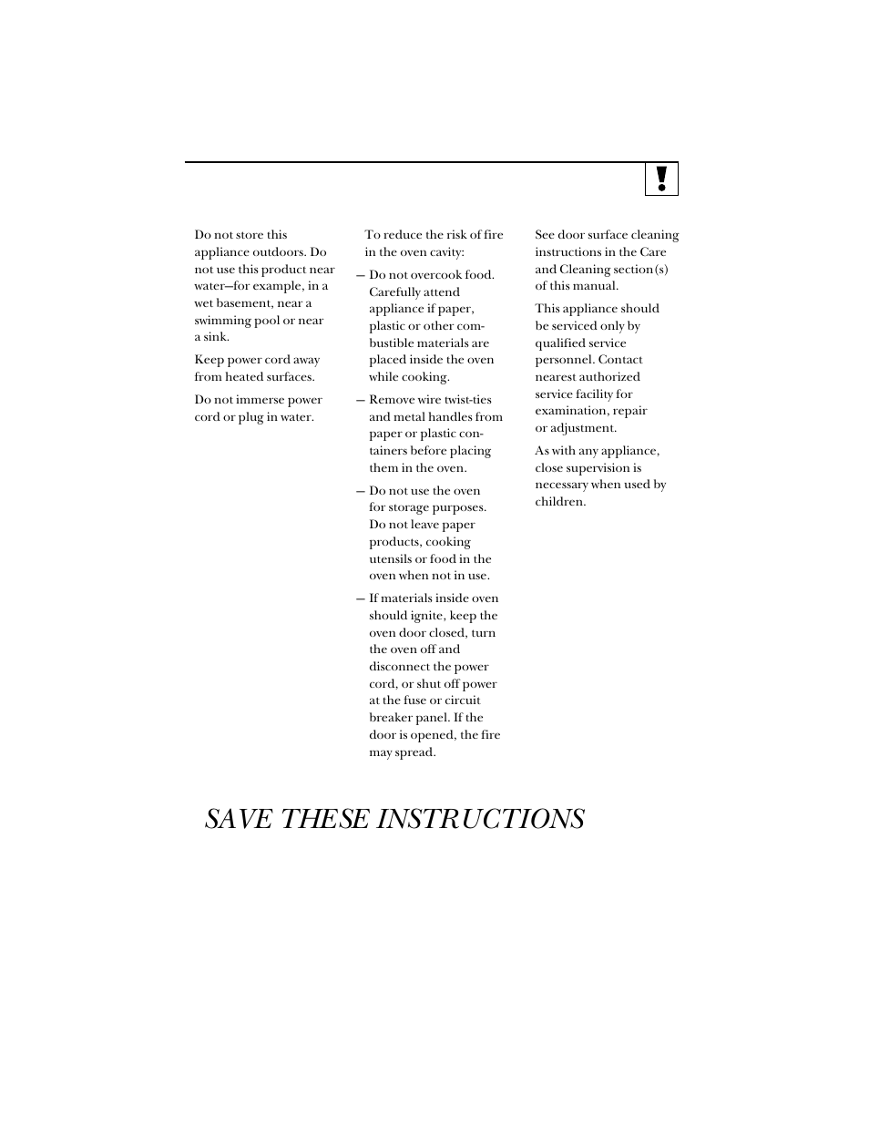 Save these instructions | Hotpoint RVM1425 User Manual | Page 5 / 40