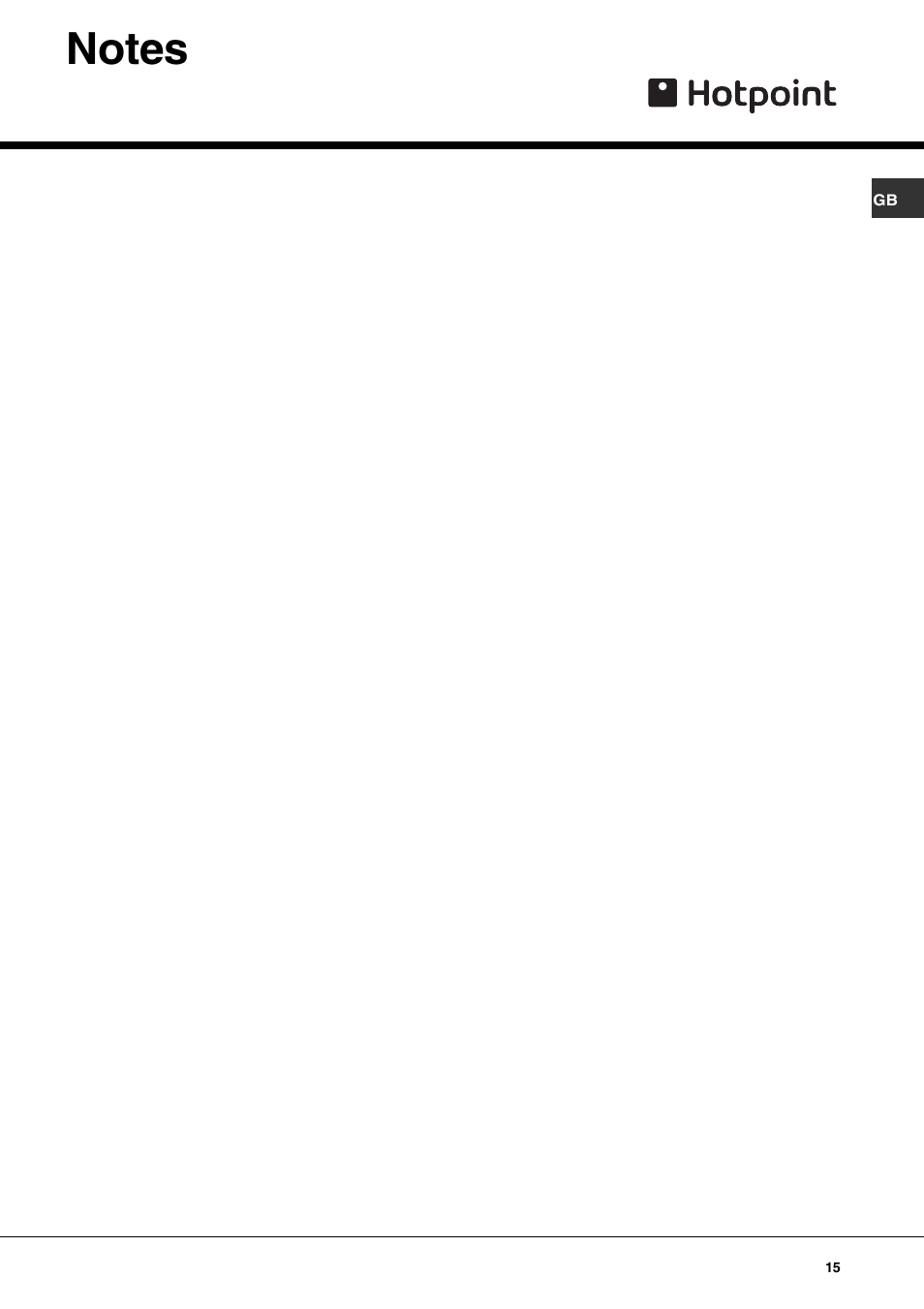 Hotpoint SE61X User Manual | Page 15 / 16
