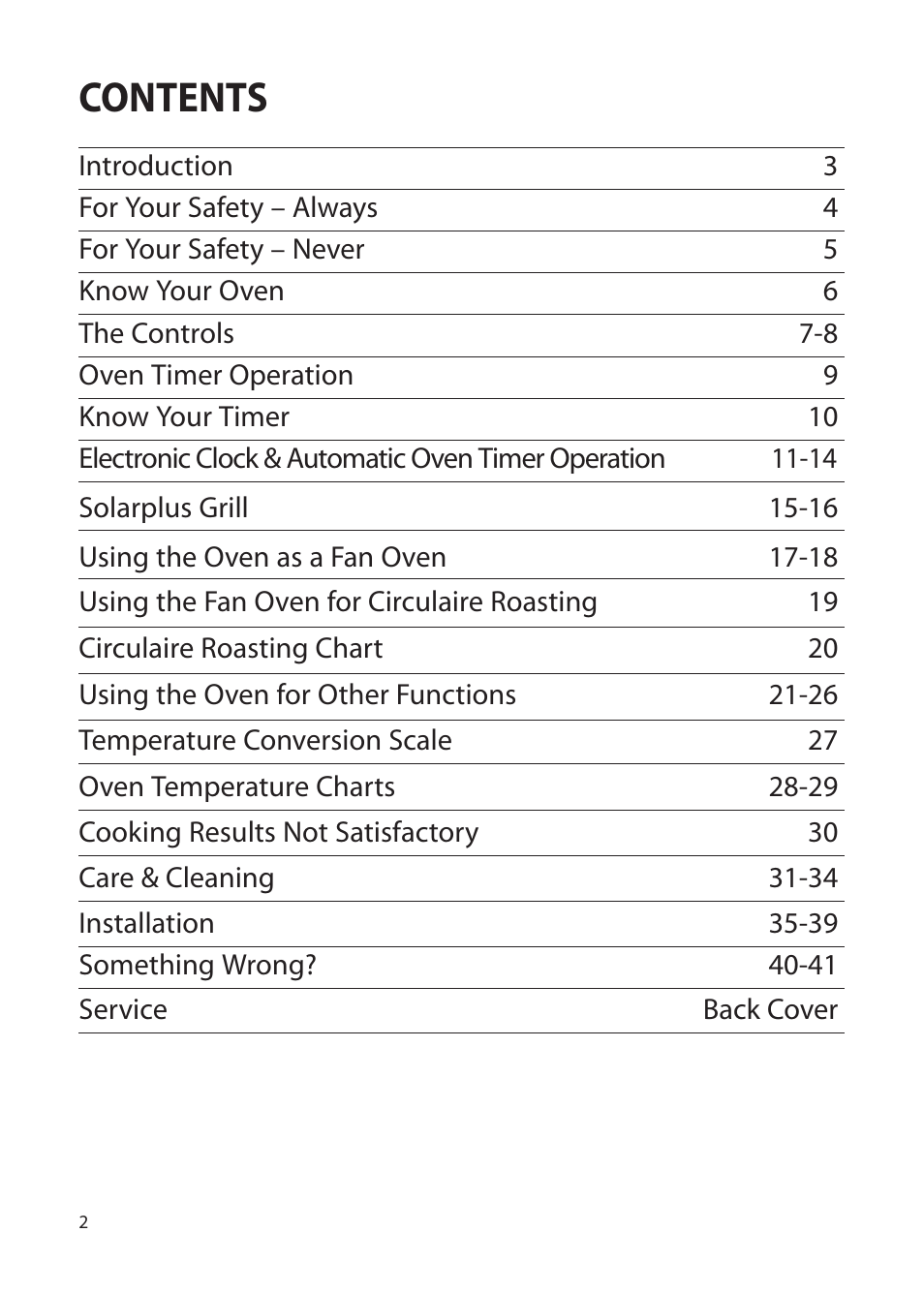 Hotpoint BS72 User Manual | Page 2 / 44