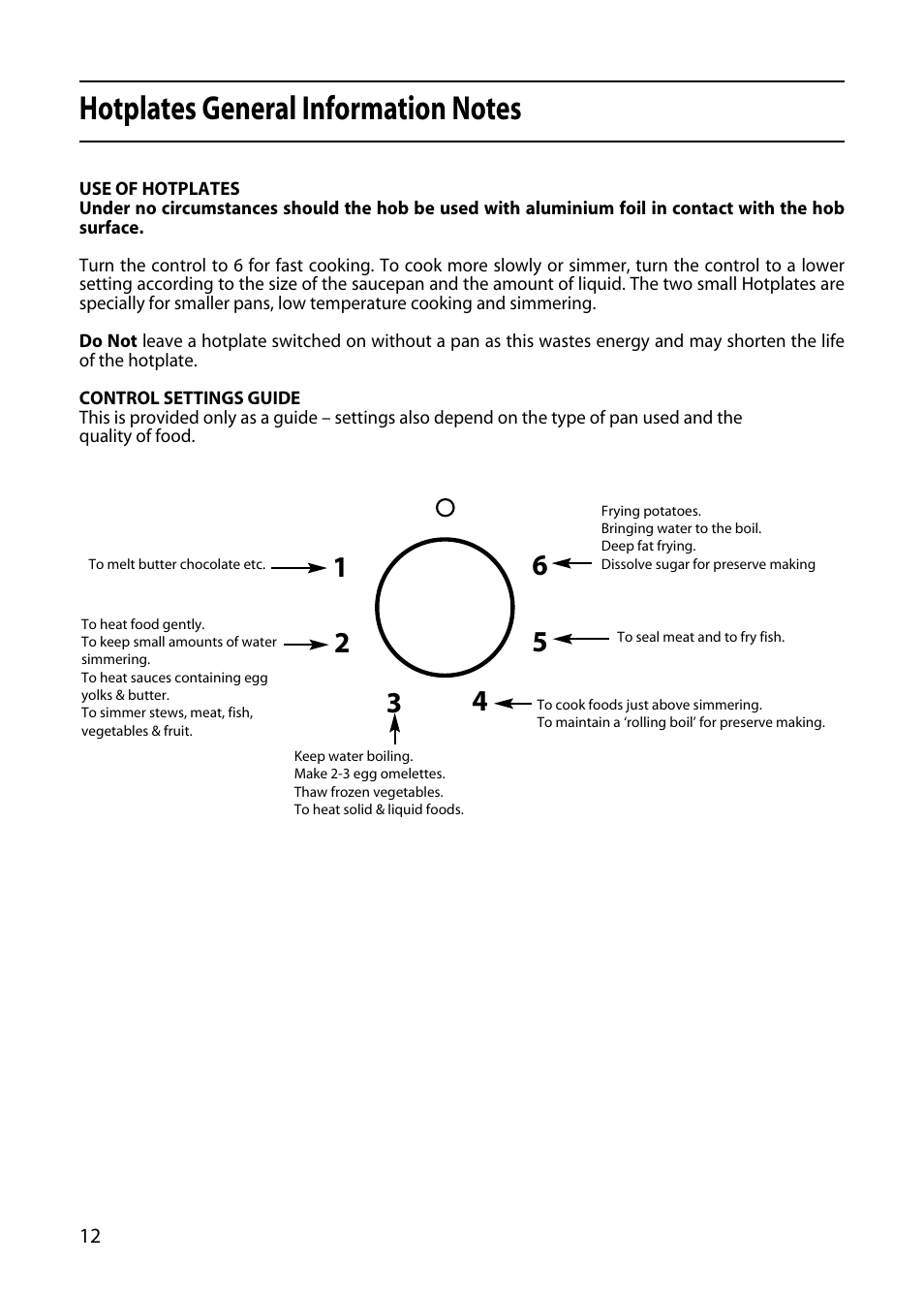 Hotpoint 5TCC User Manual | Page 12 / 32