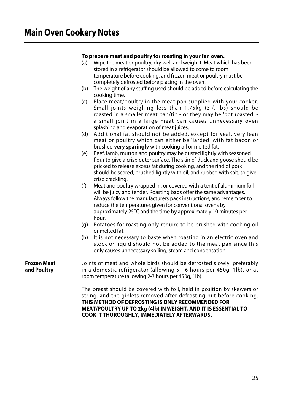 Hotpoint 5TCC User Manual | Page 25 / 32