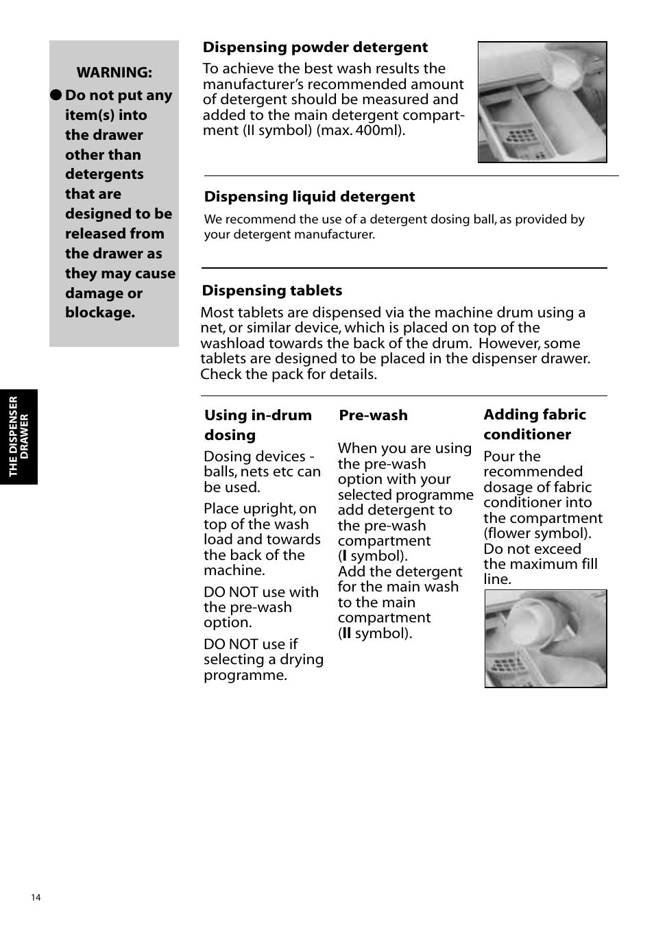 Hotpoint WD865 User Manual | Page 14 / 31