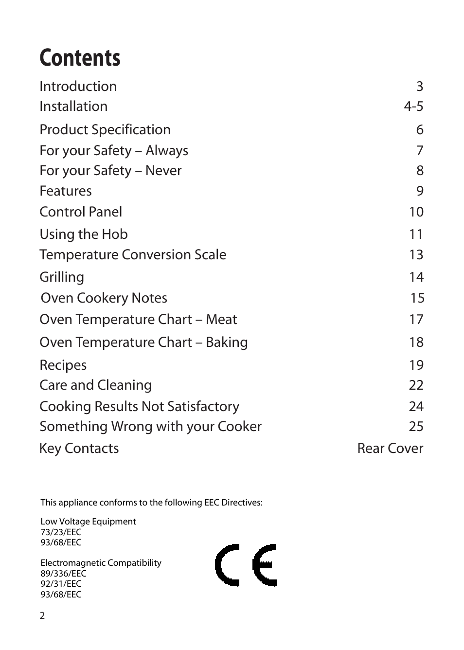 Hotpoint EW22 User Manual | Page 2 / 28