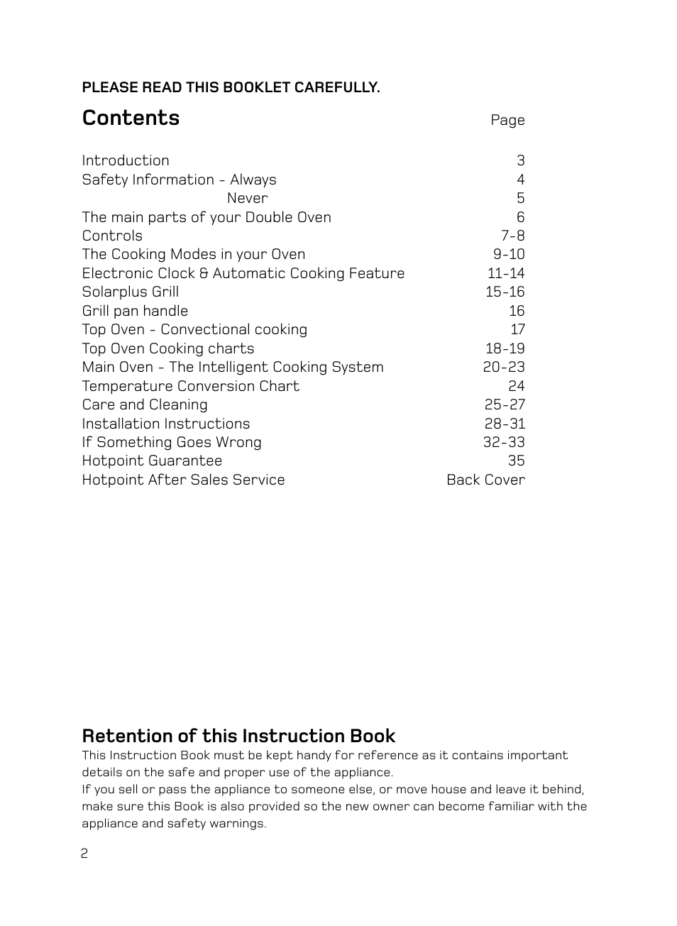 Hotpoint AHP67X User Manual | Page 2 / 36