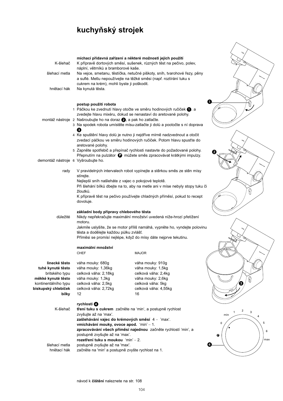 Kuchyñskƒ strojek | Kenwood KM001 series User Manual | Page 105 / 153