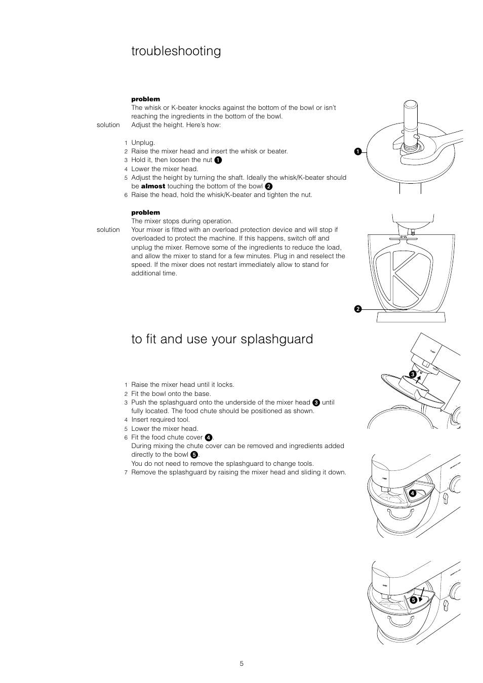 Troubleshooting | Kenwood KM001 series User Manual | Page 6 / 153