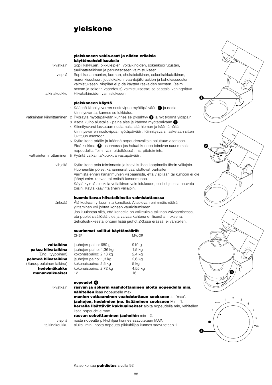 Yleiskone | Kenwood KM001 series User Manual | Page 89 / 153