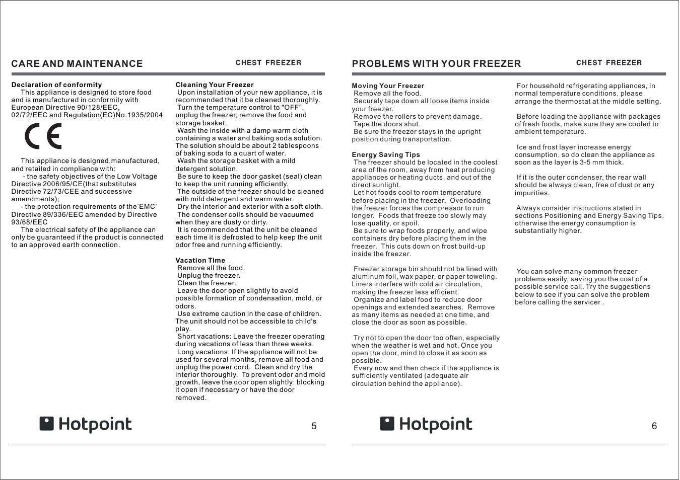 Hotpoint RCAA User Manual | Page 3 / 5