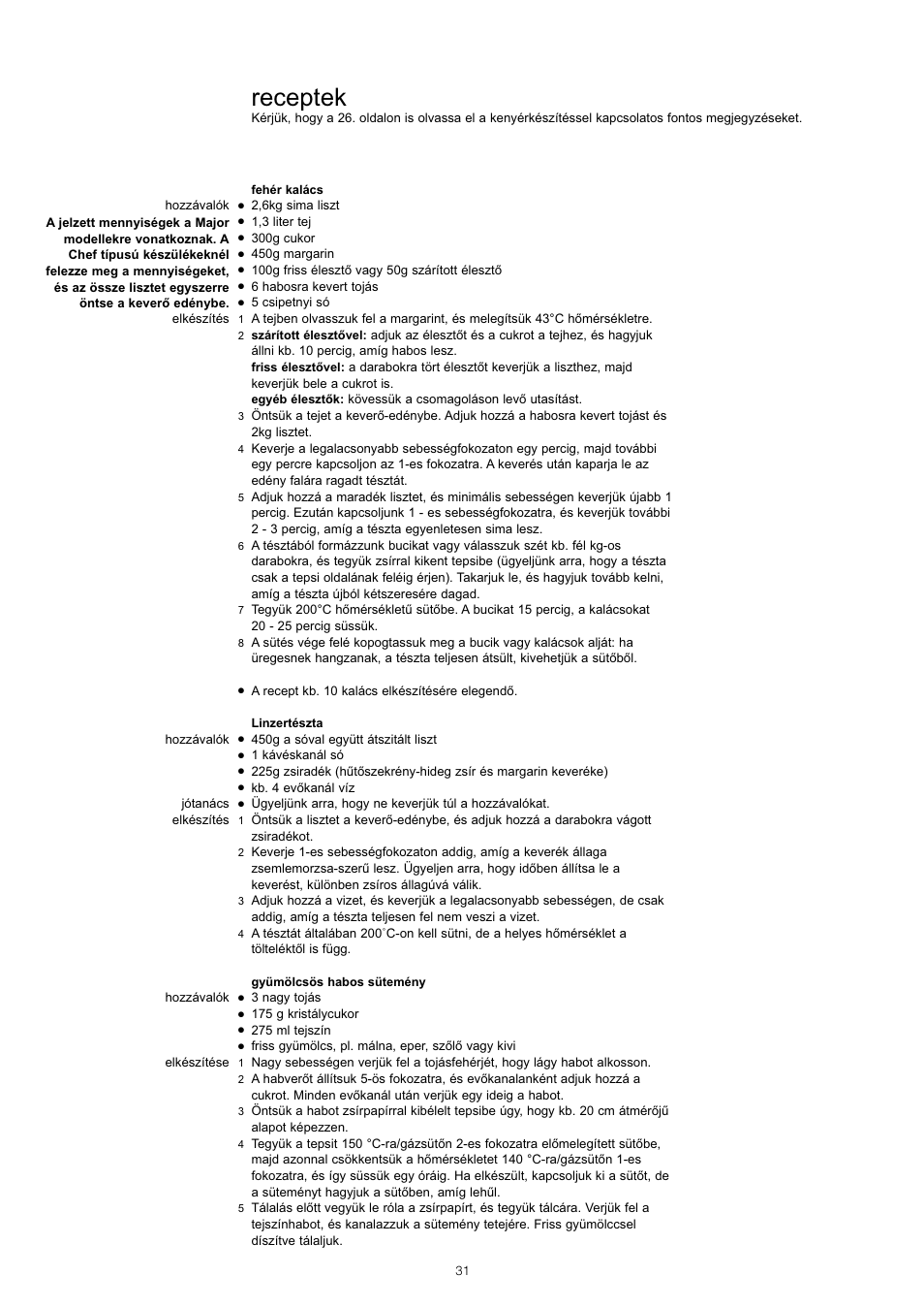 Receptek | Kenwood KM001-KM006 User Manual | Page 33 / 43