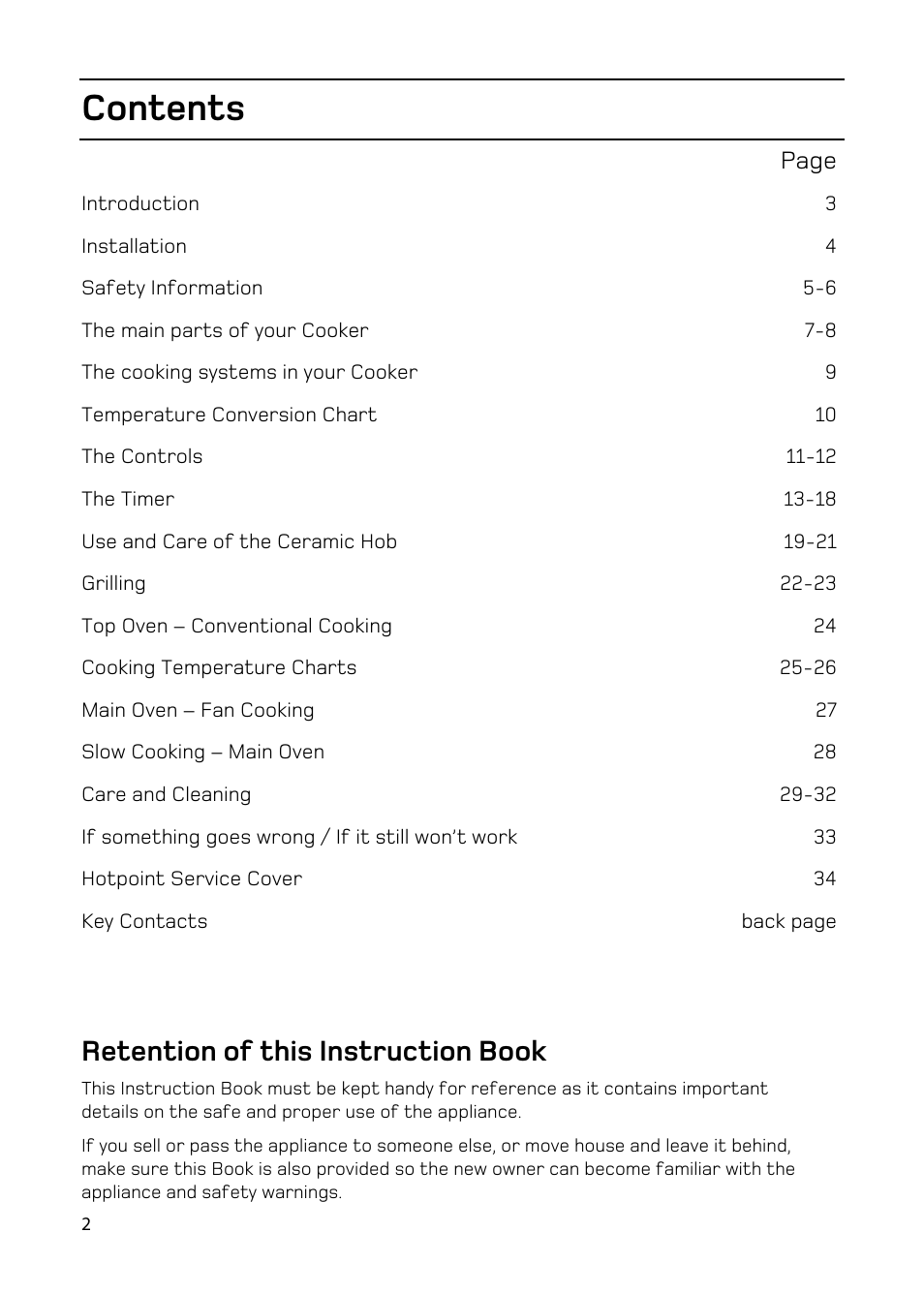 Hotpoint EW86 User Manual | Page 2 / 36