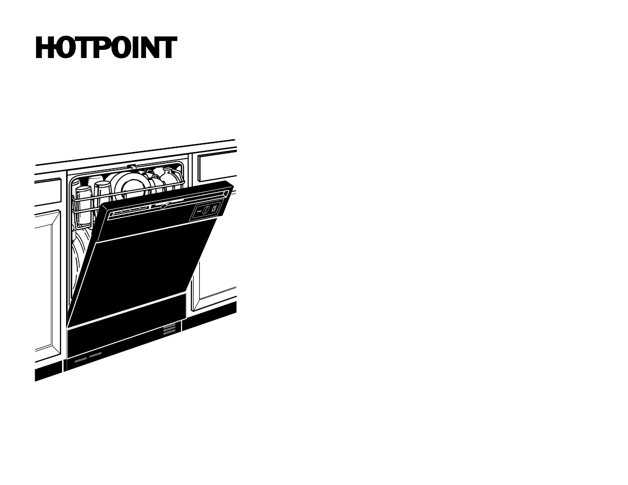 Hda2020zbb—built-in dishwasher | Hotpoint HDA2020ZBB User Manual | Page 2 / 2