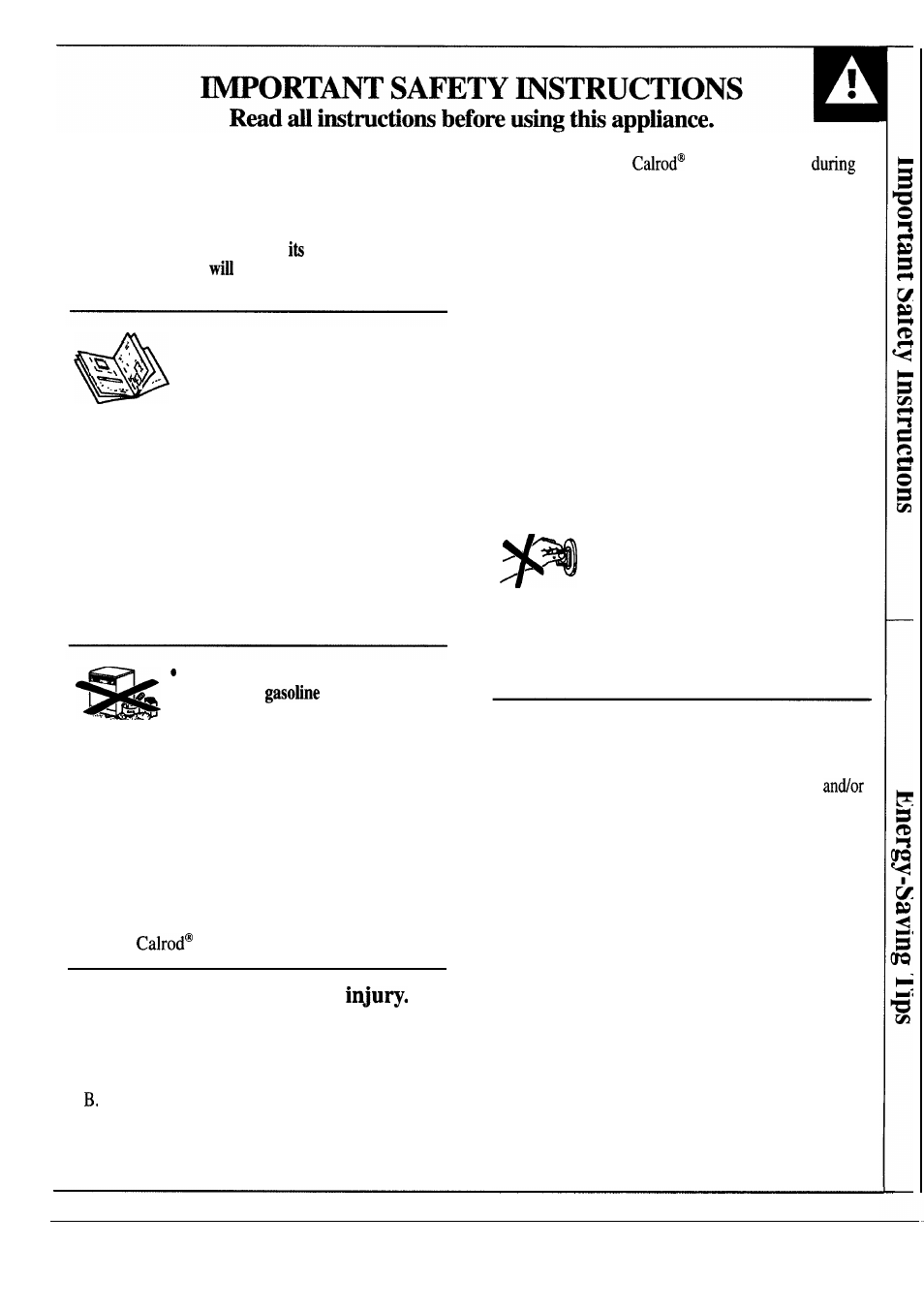 Safety instructions, Save these instructions 3 | Hotpoint HDA6009 User Manual | Page 3 / 20