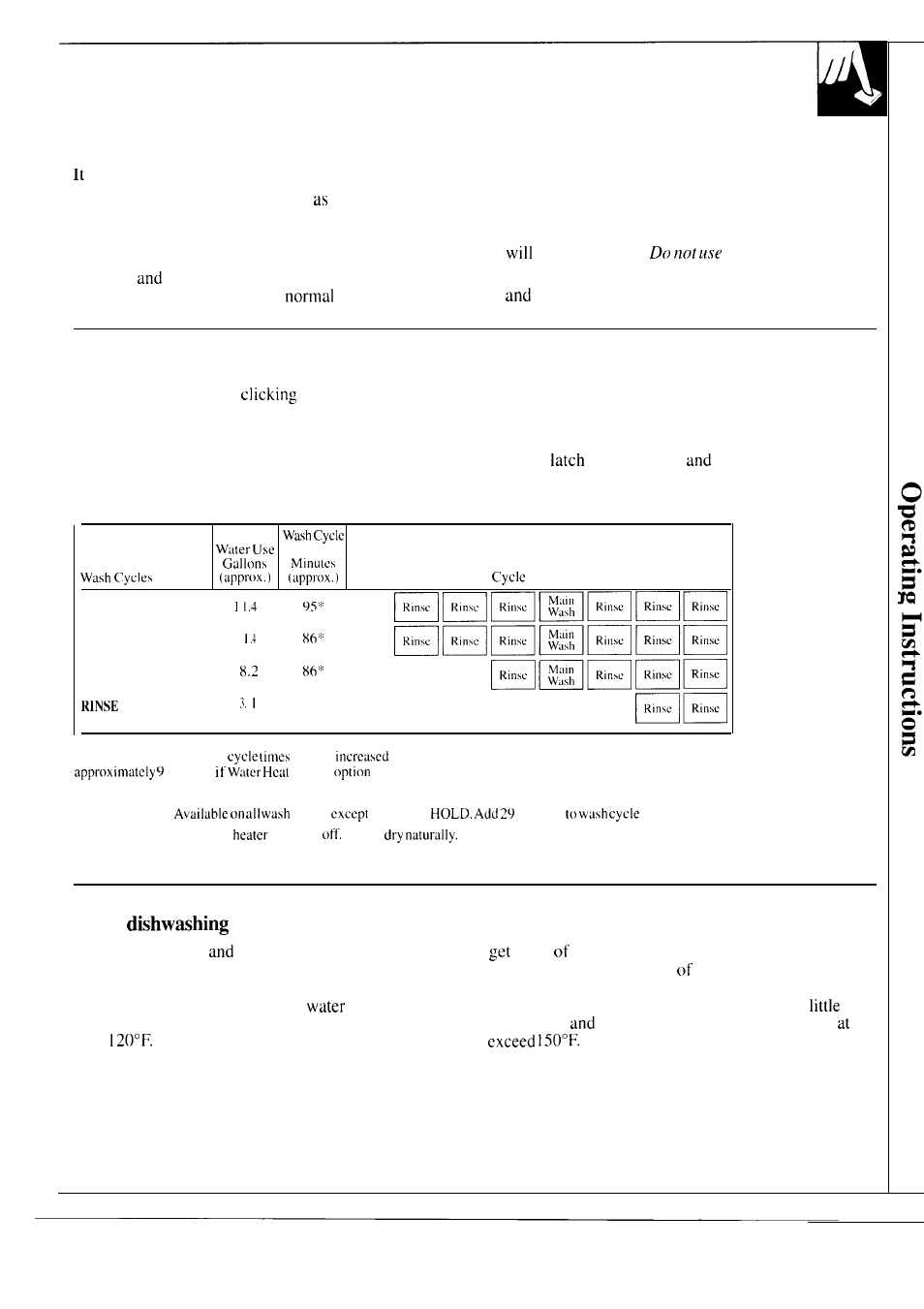 Cycle selection, Cycle selection hints, What happens in each cycle | Good starts with hot water | Hotpoint HDA6009 User Manual | Page 5 / 20