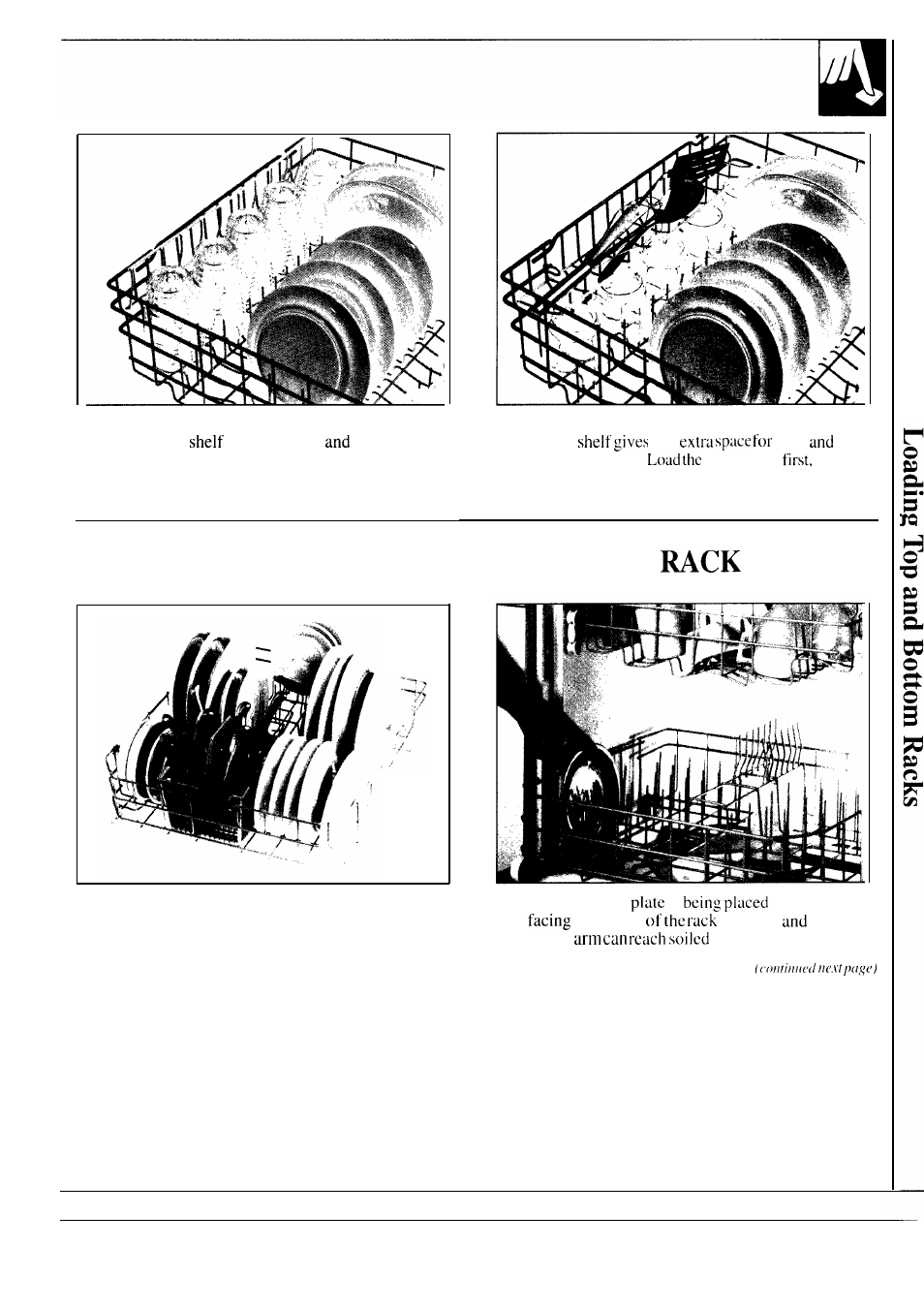 How to load t, He bottom | Hotpoint HDA6009 User Manual | Page 9 / 20