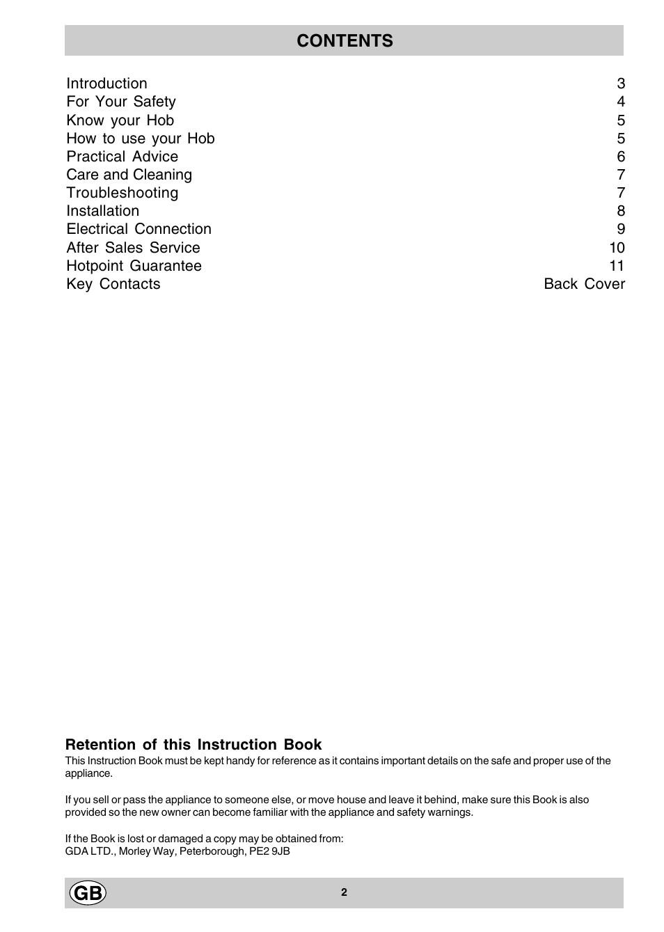 Hotpoint E604 User Manual | Page 2 / 12