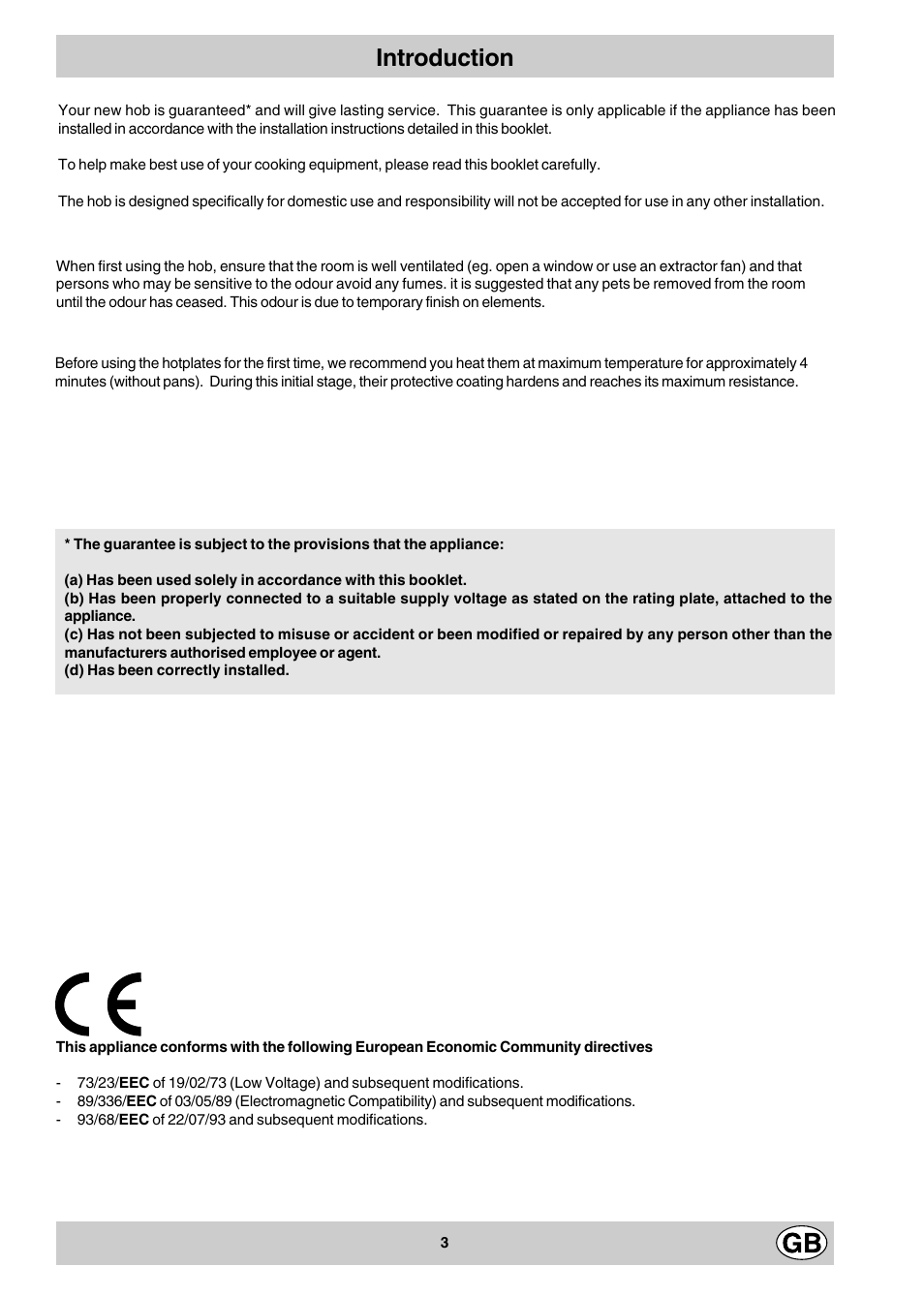 Introduction | Hotpoint E604 User Manual | Page 3 / 12