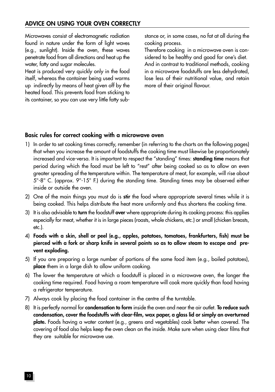 Hotpoint MWH211 User Manual | Page 10 / 23
