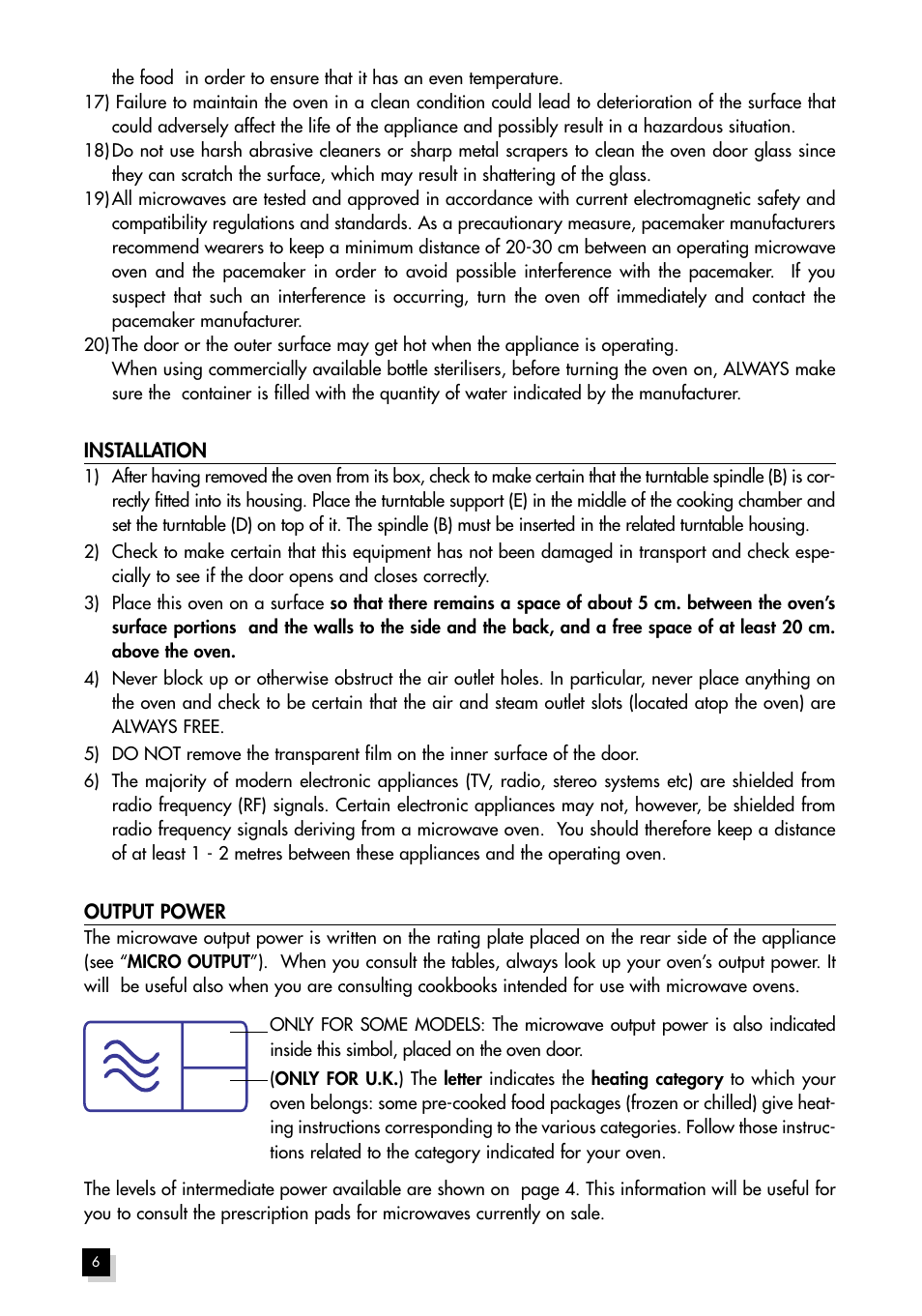 Hotpoint MWH211 User Manual | Page 6 / 23