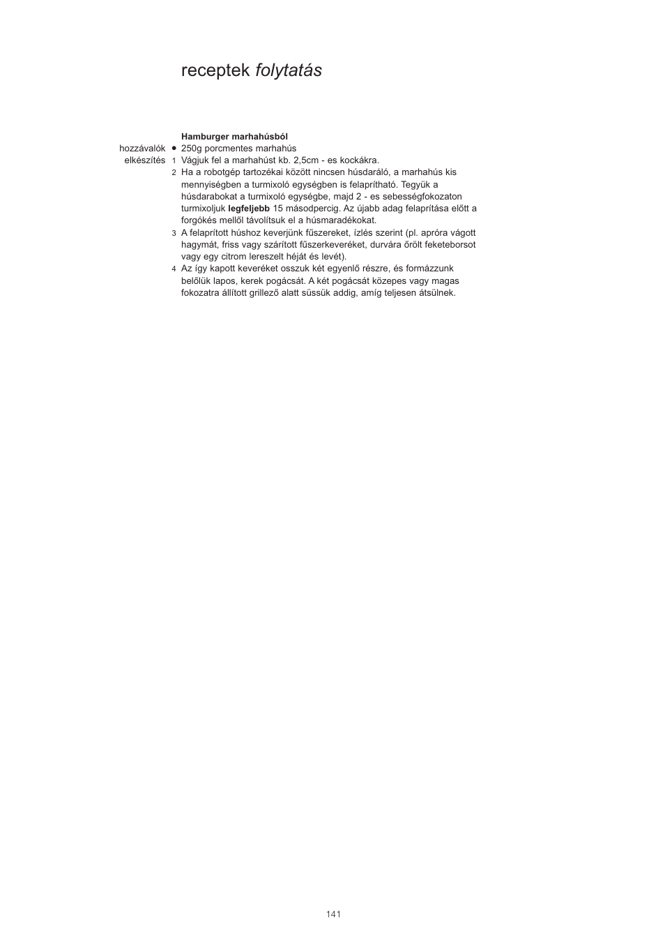 Receptek folytatás | Kenwood PM400 User Manual | Page 143 / 184